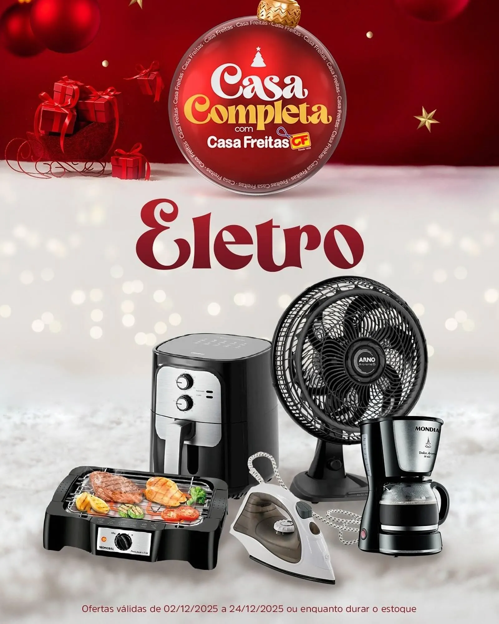 Encarte de Catálogo Casa Freitas 9 de dezembro até 24 de dezembro 2025 - Pagina 1