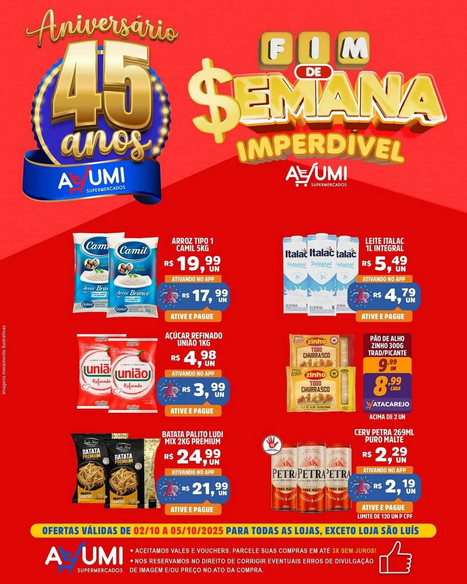 Encarte de Folheto Ayumi Supermercados 2 de outubro até 5 de outubro 2025 - Pagina 1