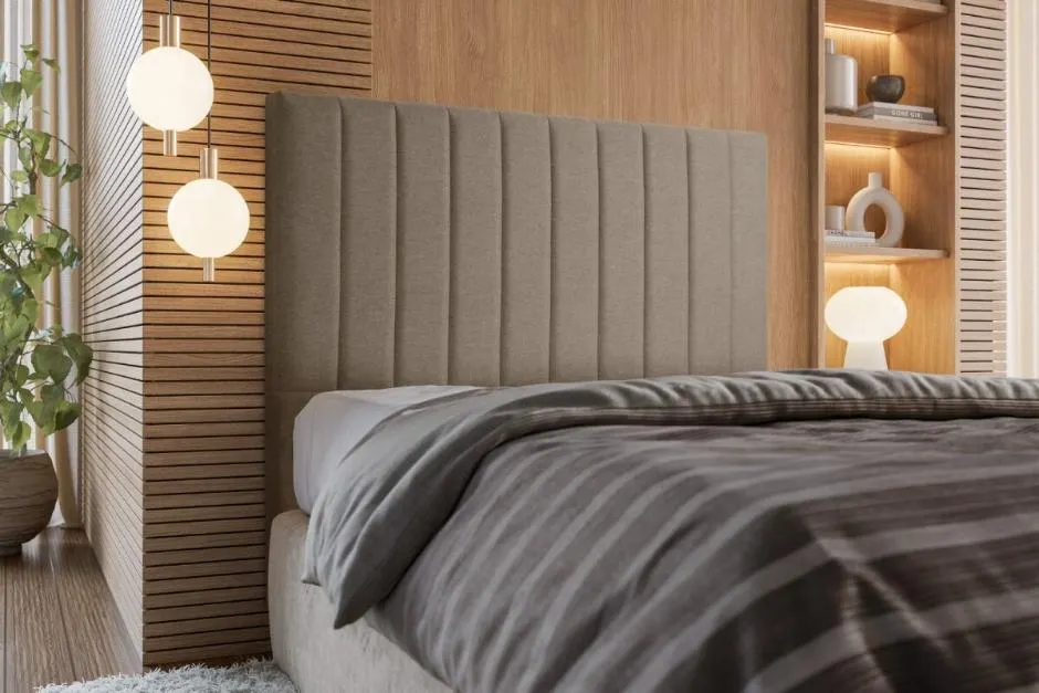 Cabeceira Nanda JS Móveis 1507 1,95 Linho Tabaco