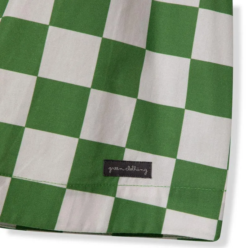 Vestido Toddler Menina Grid Verde