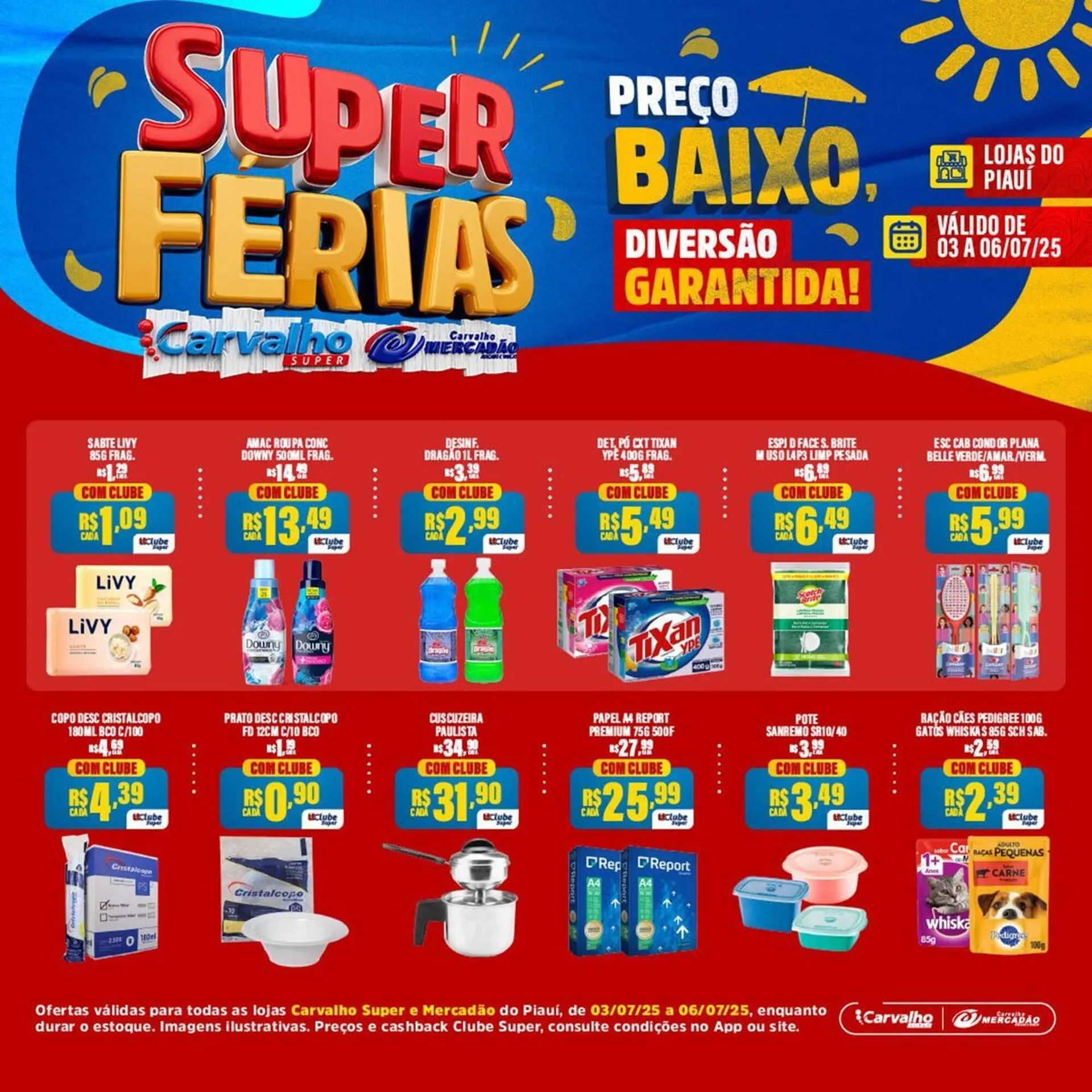 Encarte de Catálogo Carvalho Supermercado 3 de julho até 6 de julho 2025 - Pagina 1