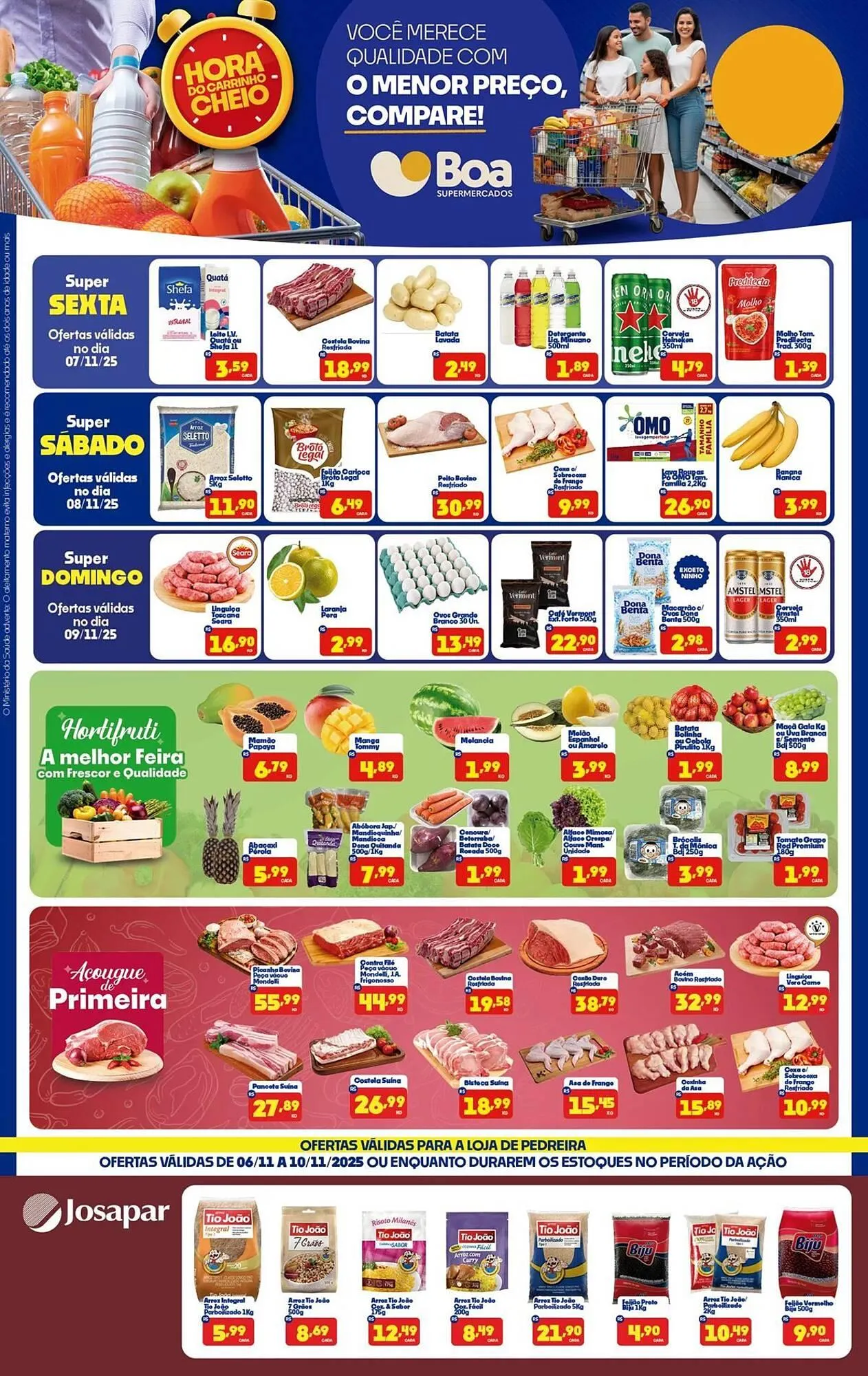Encarte de Tabloide Boa Supermercados 6 de novembro até 11 de novembro 2025 - Pagina 1