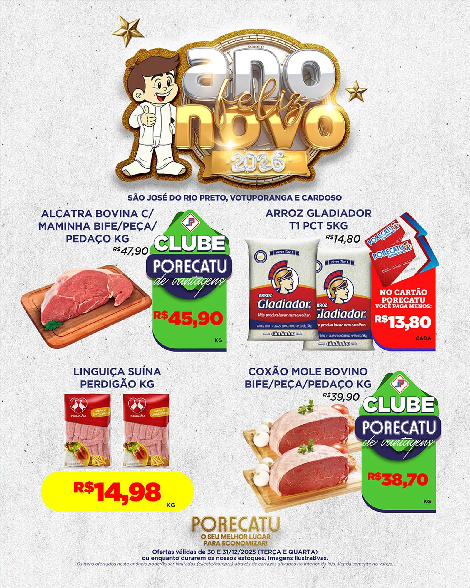 Encarte de Catálogo Supermercado Porecatu 30 de dezembro até 31 de dezembro 2025 - Pagina 1