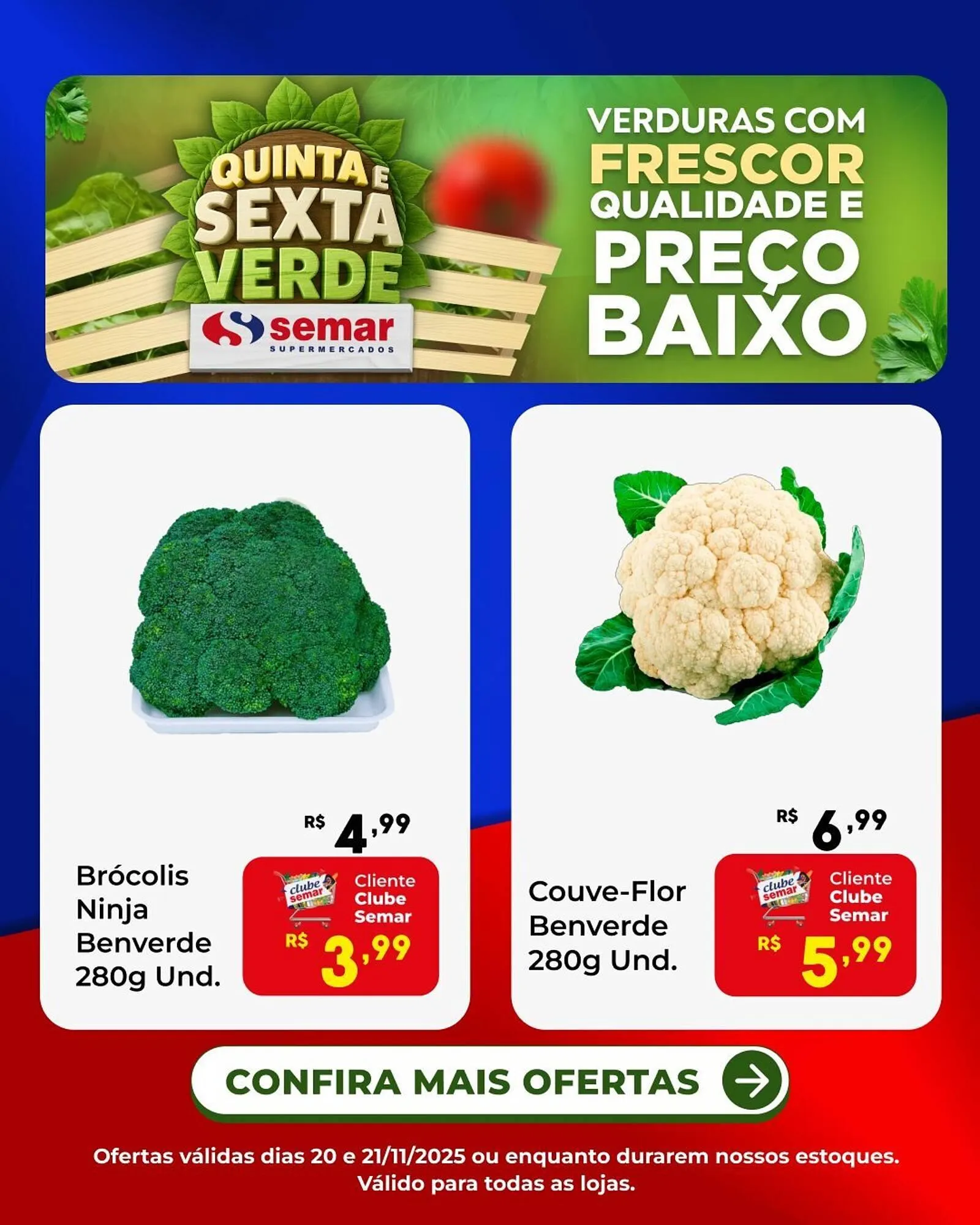 Encarte de Folheto Semar Supermercado 20 de novembro até 21 de novembro 2025 - Pagina 1