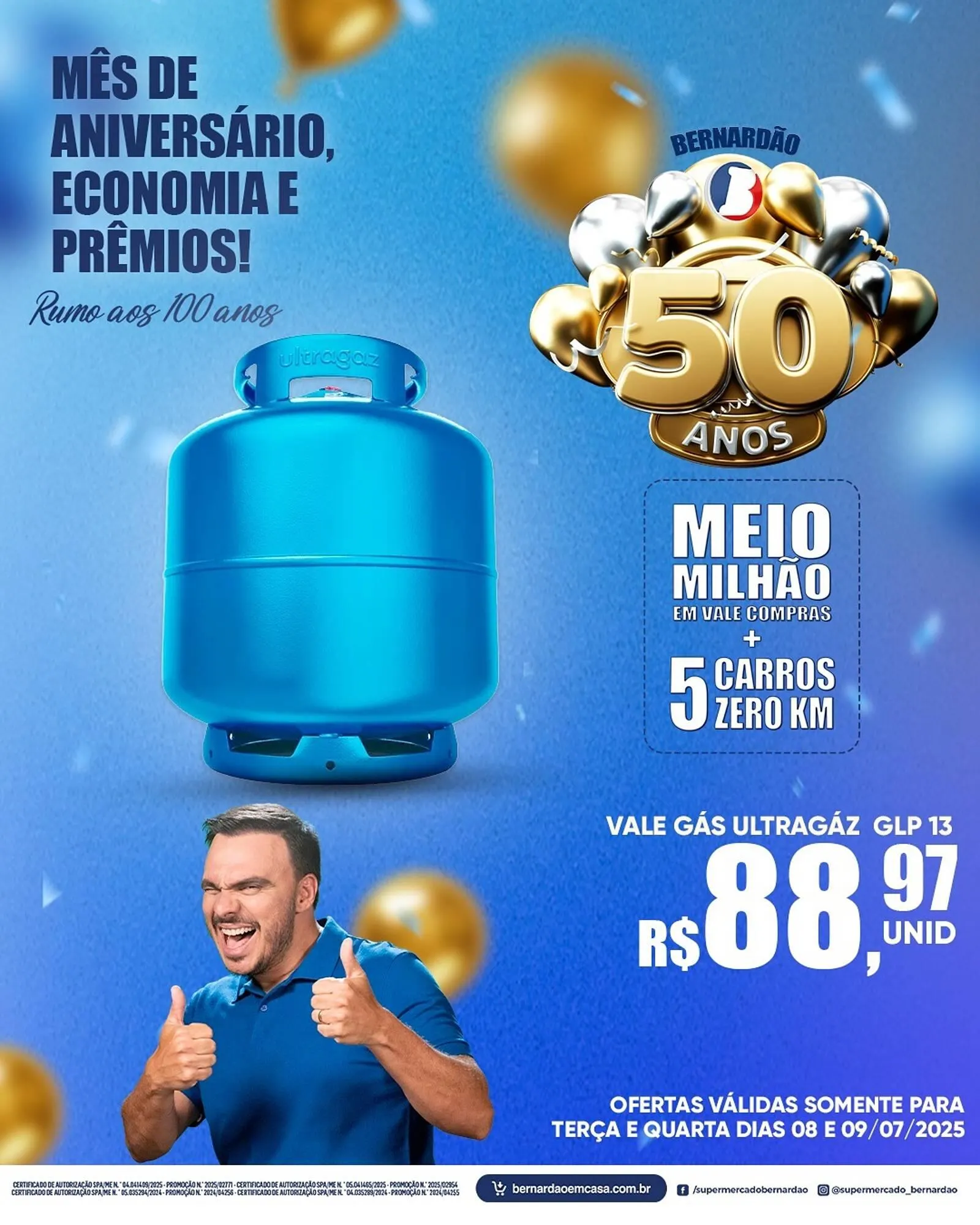 Encarte de Catálogo Supermercado Bernardão 8 de julho até 9 de julho 2025 - Pagina 1