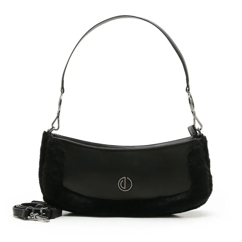 Bolsa Pequena Tiracolo Couro Preta