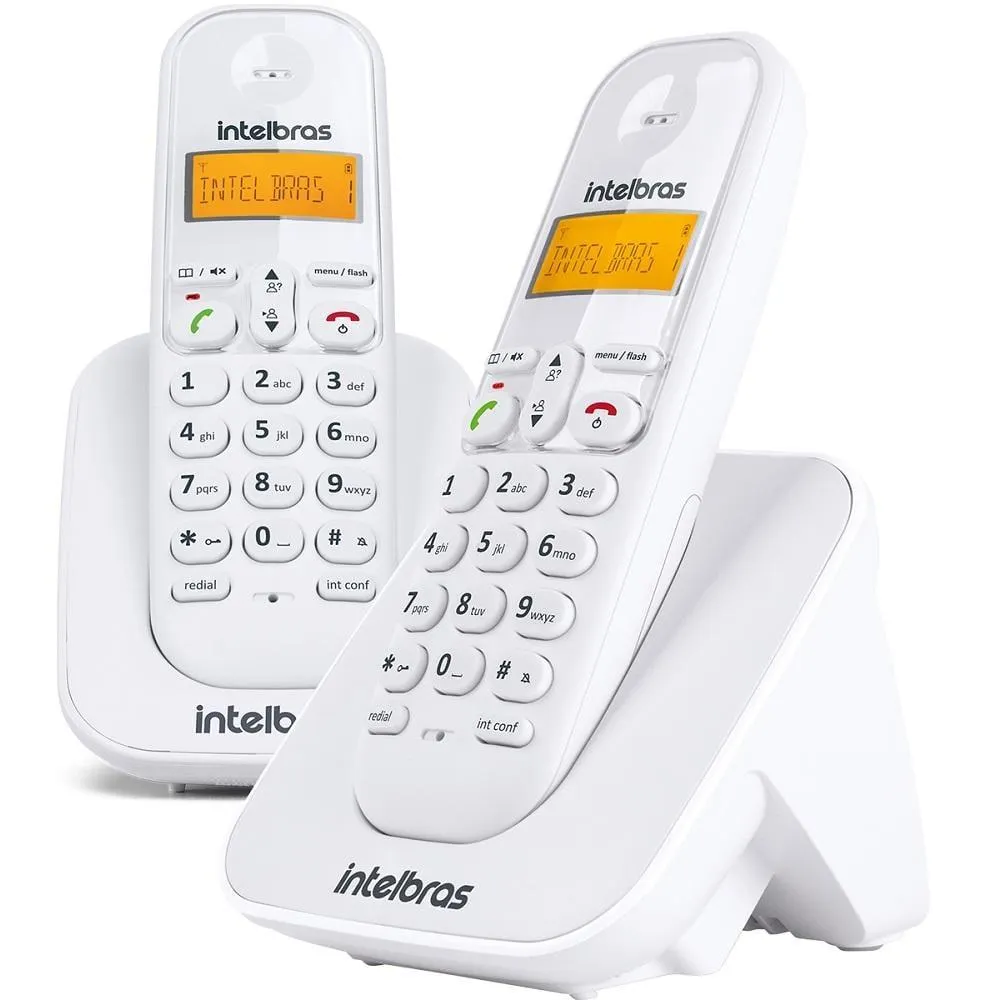 Telefone sem fio TS3112 com ramal adicional branco, Modelo 4123002, INTELBRAS