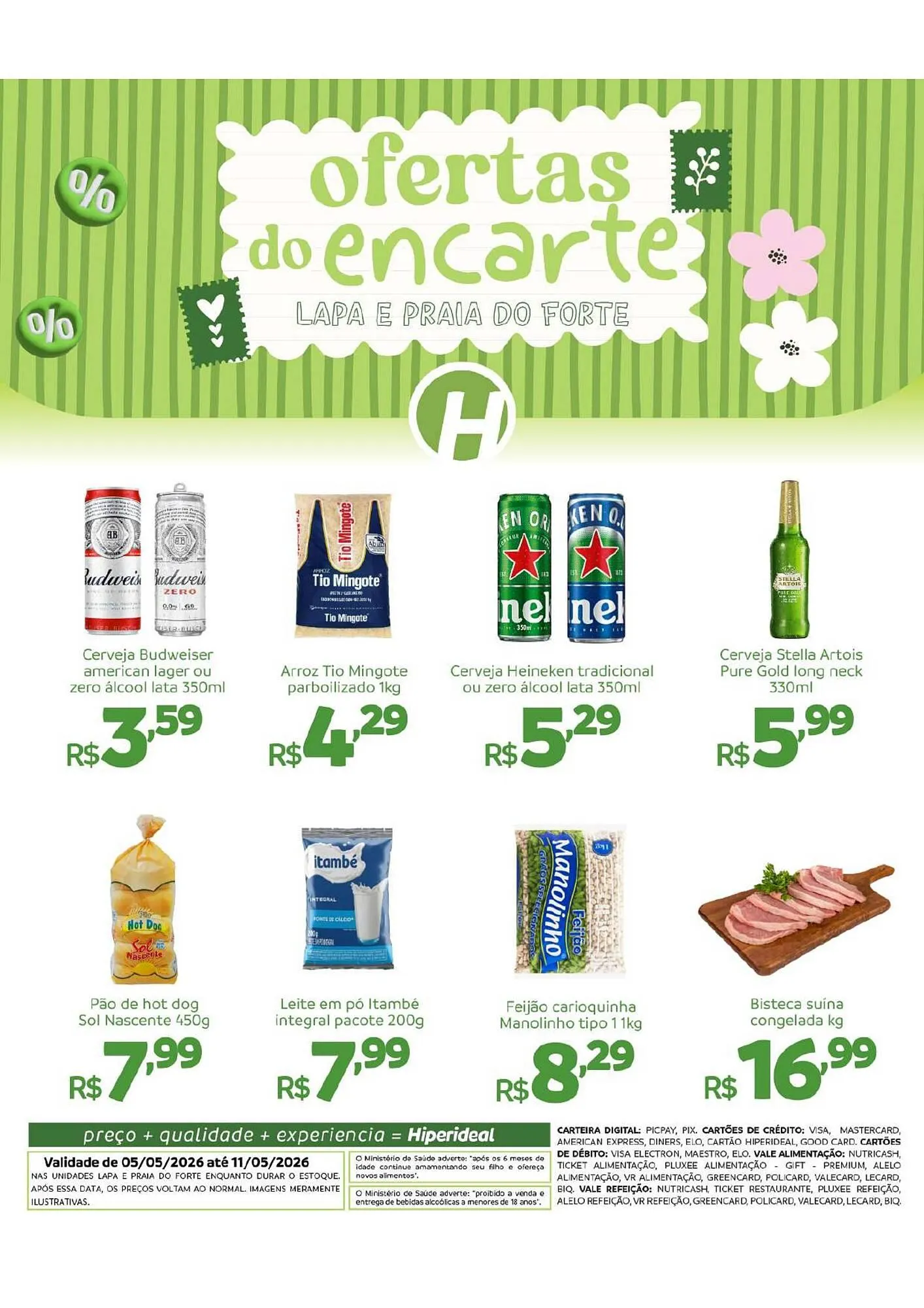 Encarte de Catálogo Hiperideal Supermercados 5 de maio até 11 de maio 2026 - Pagina 1