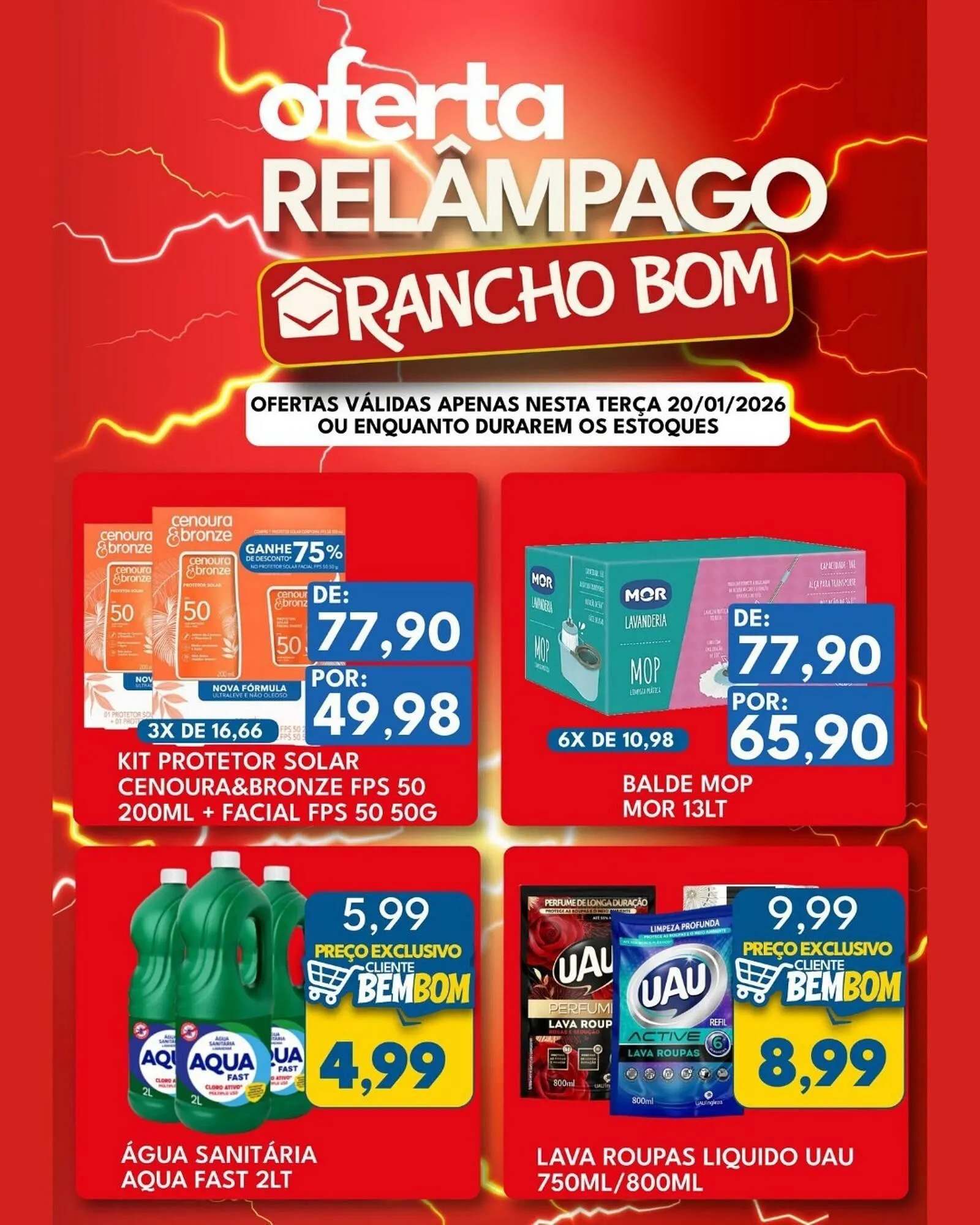 Encarte de Catálogo Rancho Bom Supermercados 20 de janeiro até 20 de janeiro 2026 - Pagina 1