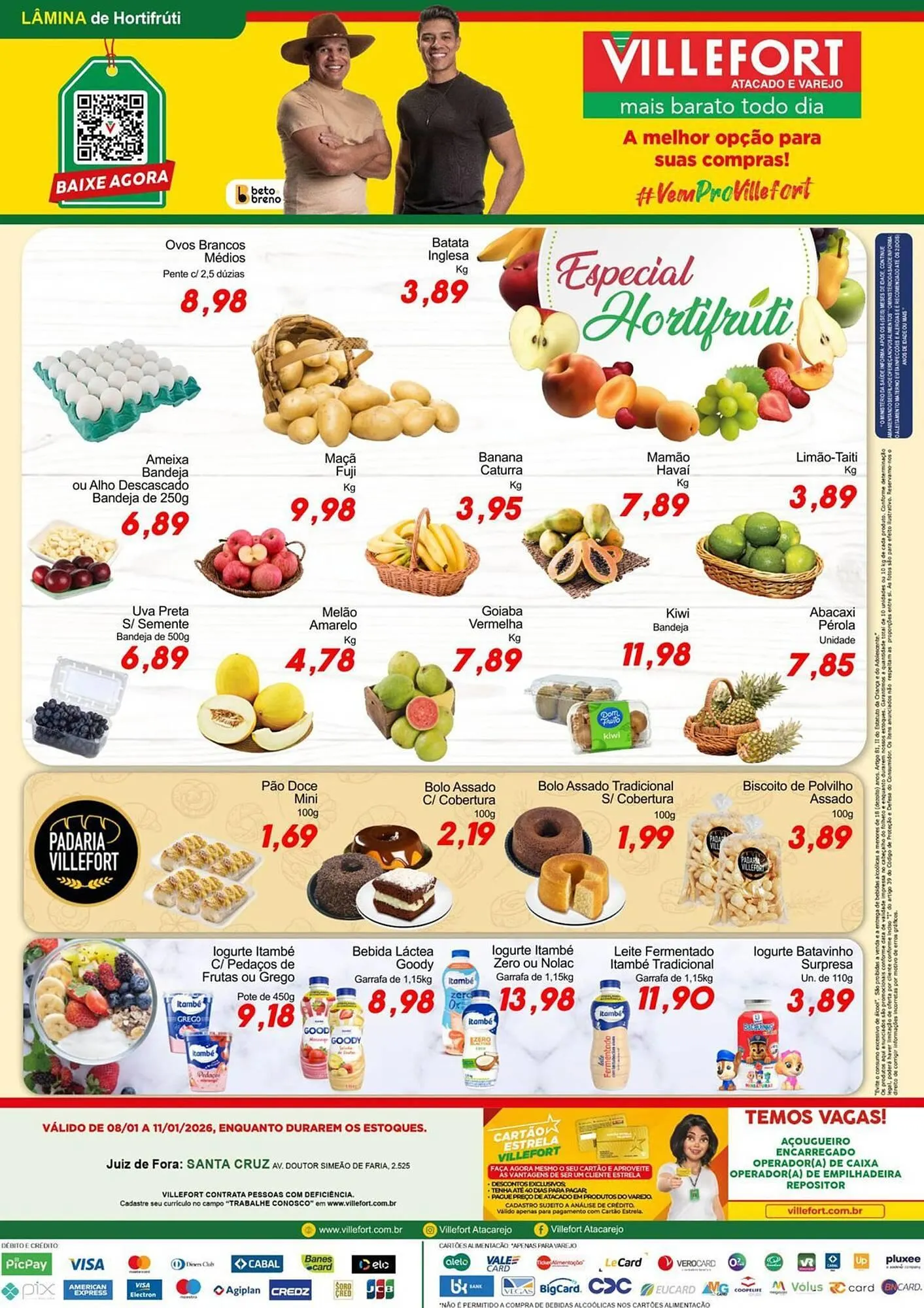 Encarte de Catálogo Villefort Atacadista 8 de janeiro até 11 de janeiro 2026 - Pagina 1