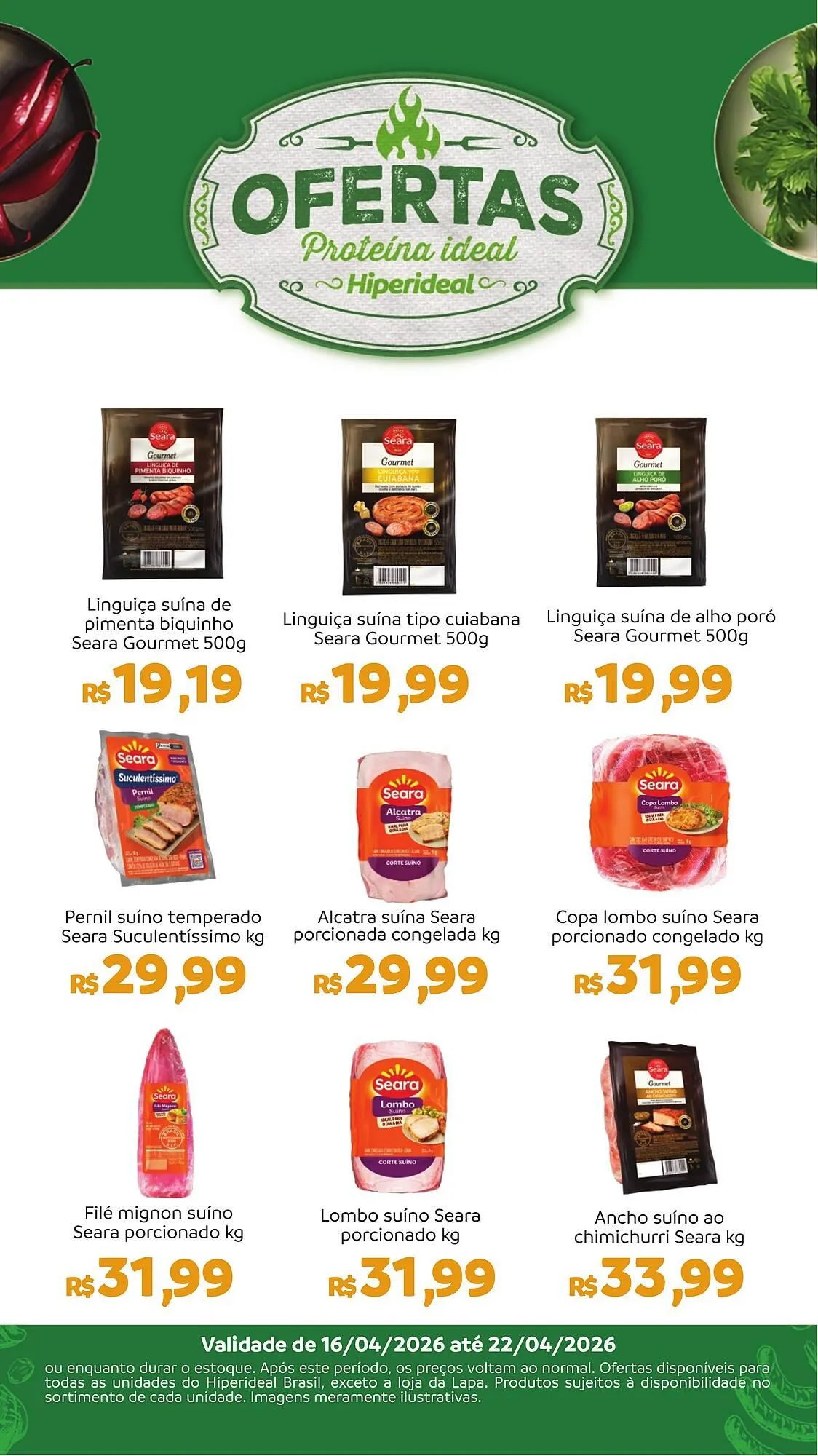 Encarte de Catálogo Hiperideal Supermercados 16 de abril até 22 de abril 2026 - Pagina 1