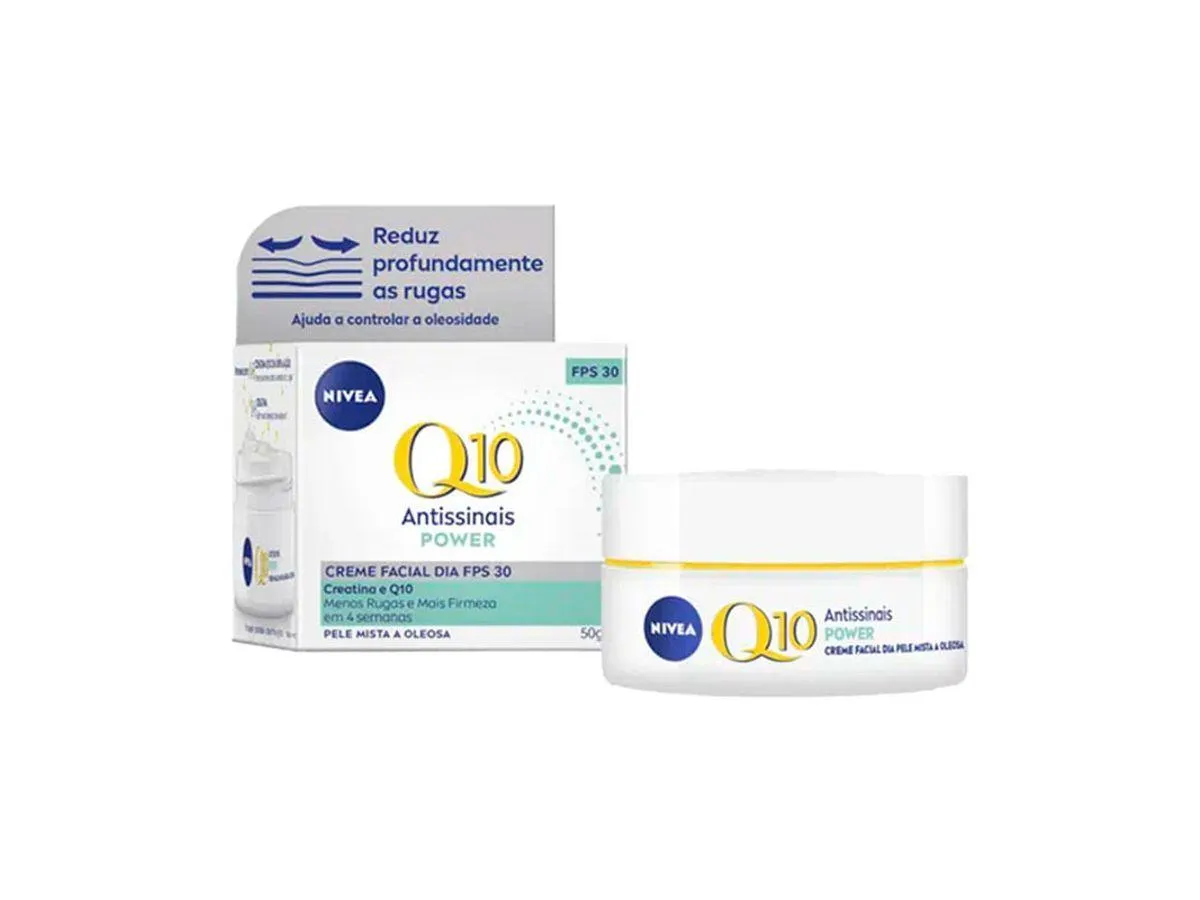 Creme Facial Nivea Q10 Antissinais Power FPS30 Dia Pele Mista a Oleosa 50g