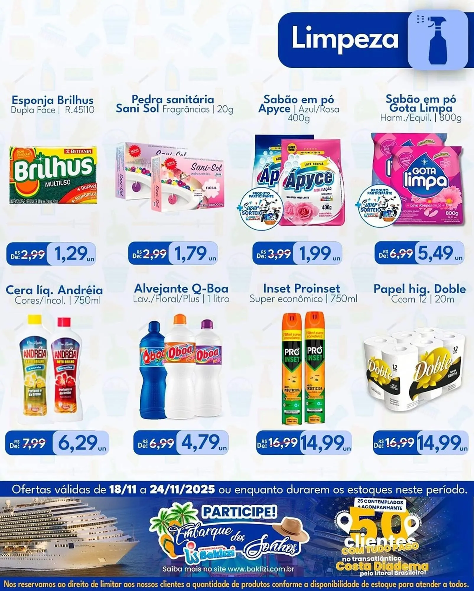Encarte de Catálogo Supermercados Baklizi 18 de novembro até 24 de novembro 2025 - Pagina 1