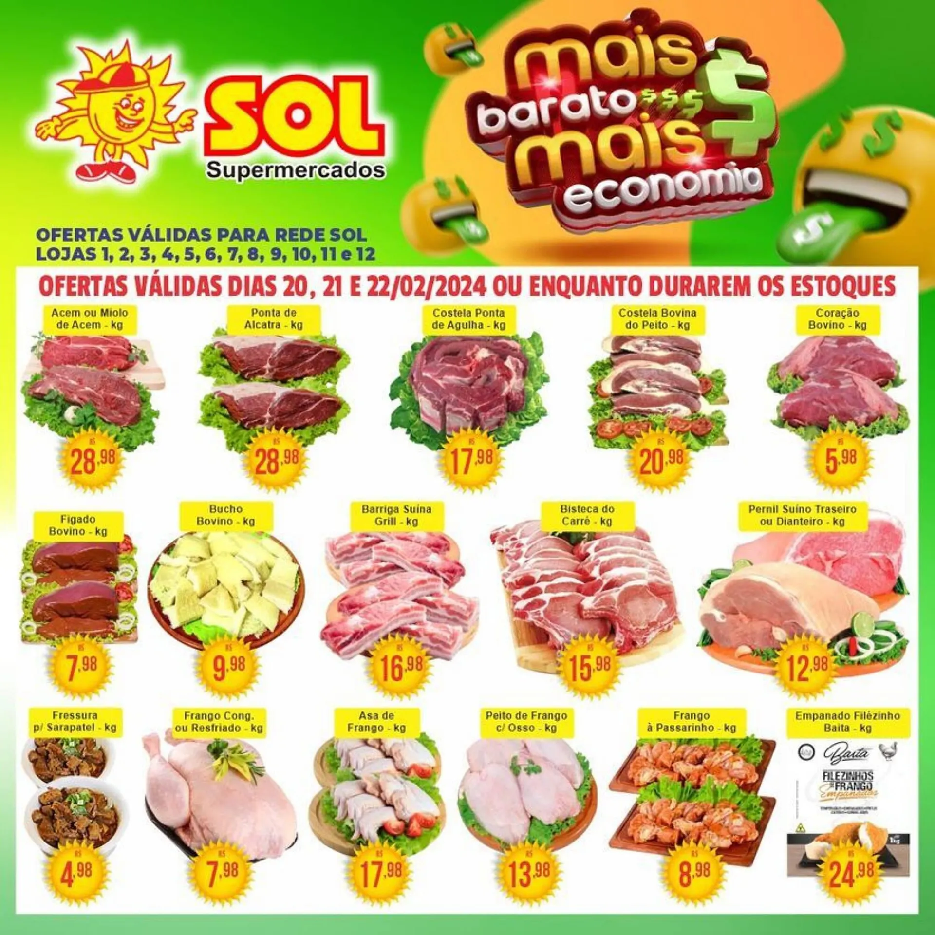 Encarte de Catálogo Sol Supermercados 20 de fevereiro até 22 de fevereiro 2024 - Pagina