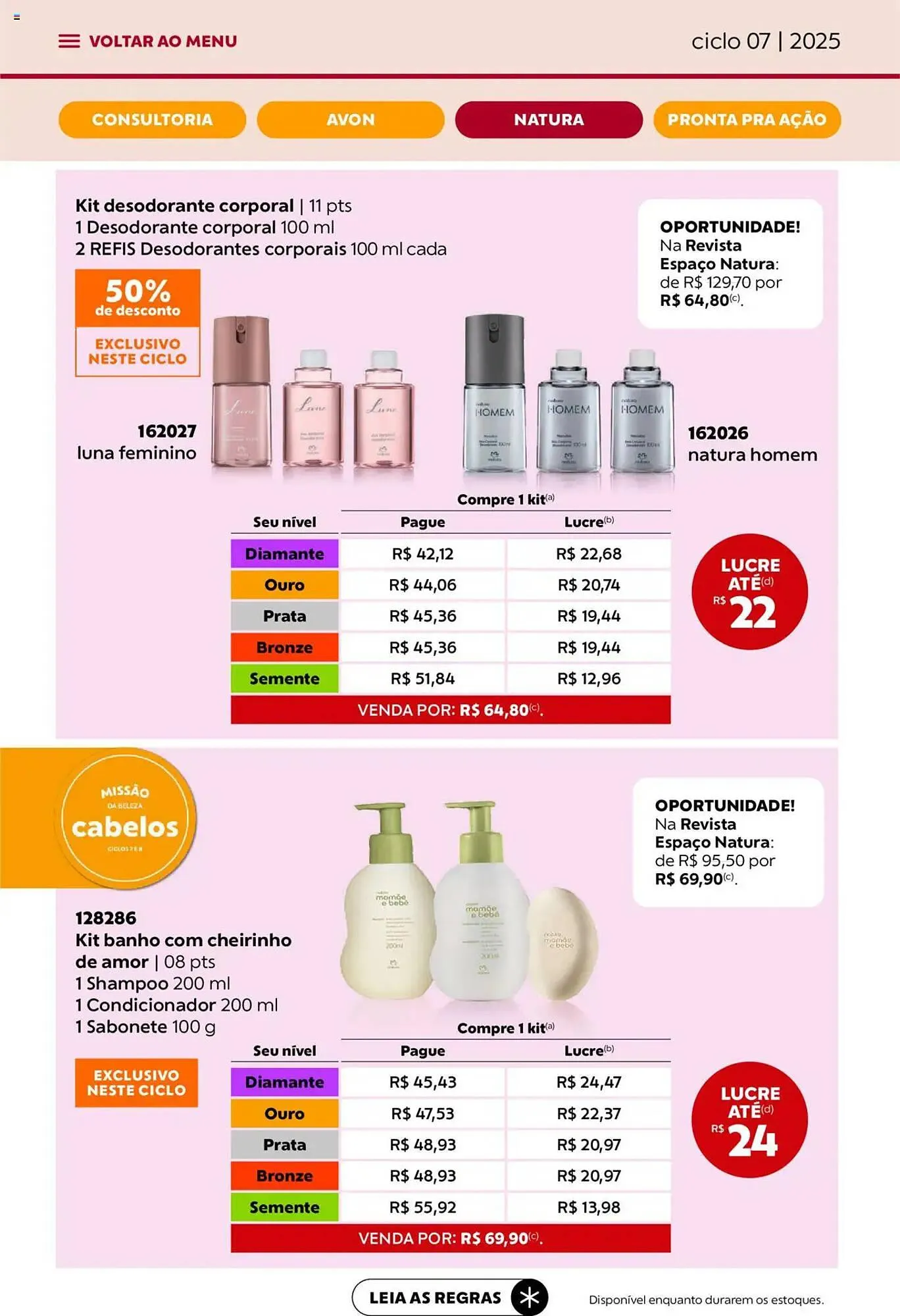 Encarte de Catálogo Avon 3 de abril até 1 de maio 2025 - Pagina 46