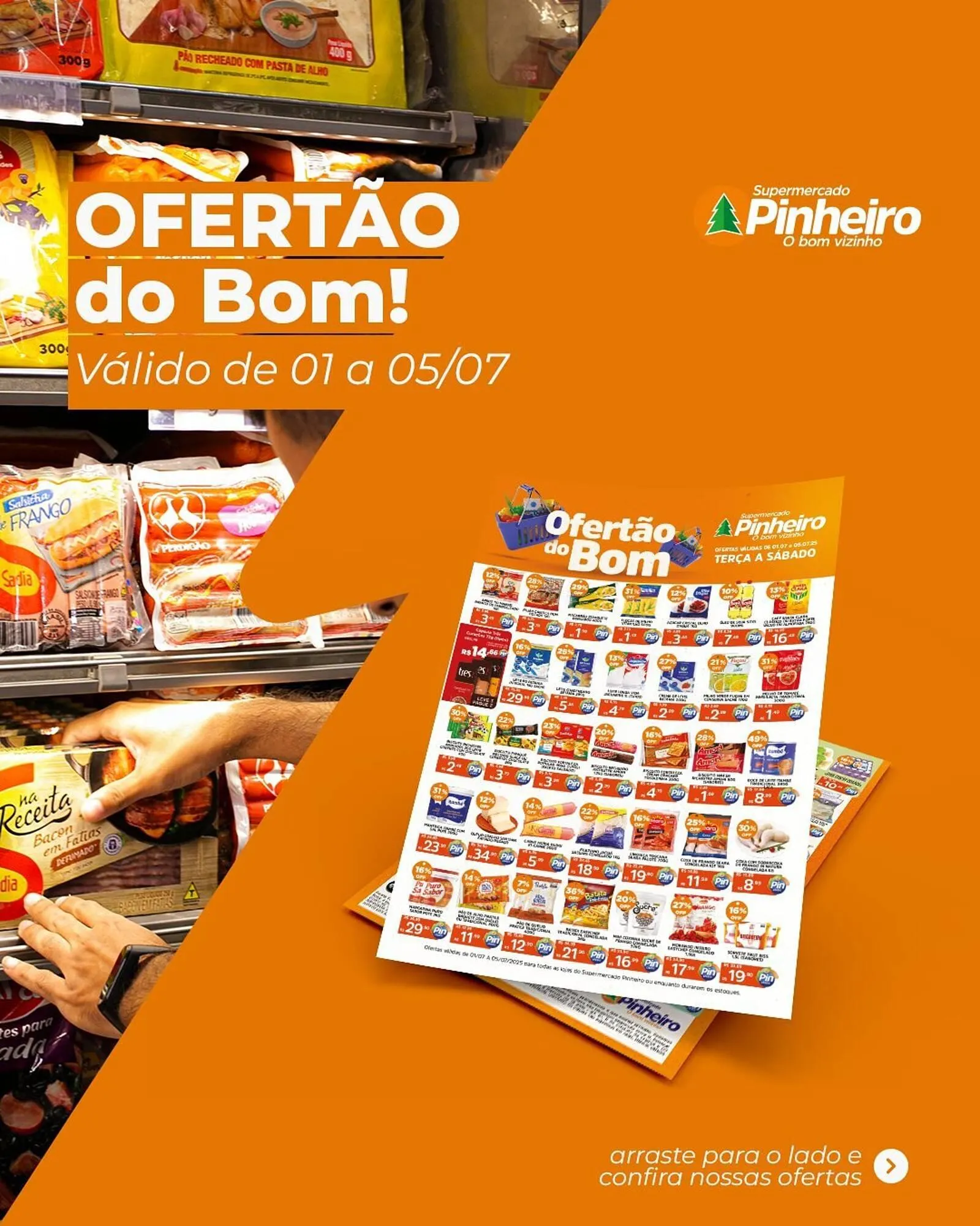 Encarte de Catálogo Pinheiro Supermercado 1 de julho até 5 de julho 2025 - Pagina 1