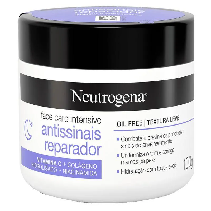 Hidratante Facial Neutrogena Face Care Intensive Antissinais Reparador 100g