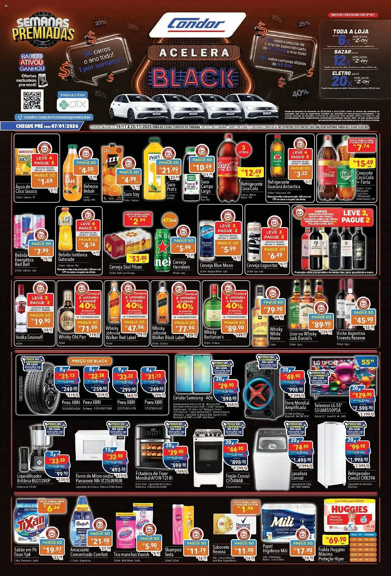 Encarte de Catálogo Supermercados Condor 19 de novembro até 26 de novembro 2025 - Pagina 1