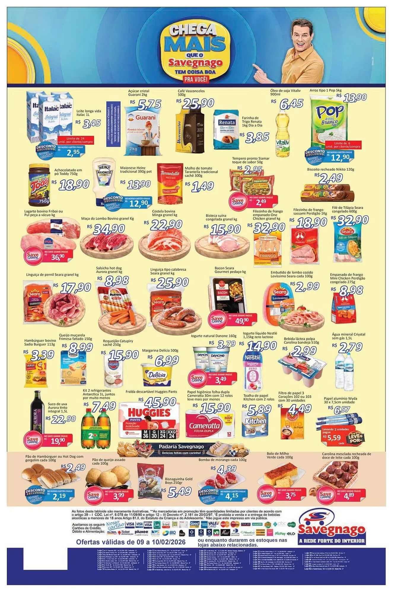 Encarte de Catálogo Supermercados Savegnago 9 de fevereiro até 10 de fevereiro 2026 - Pagina 2