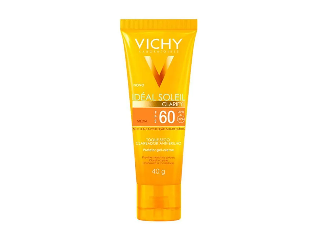Protetor Solar Facial Vichy Idéal Soleil Clarify FPS60 Média 40g