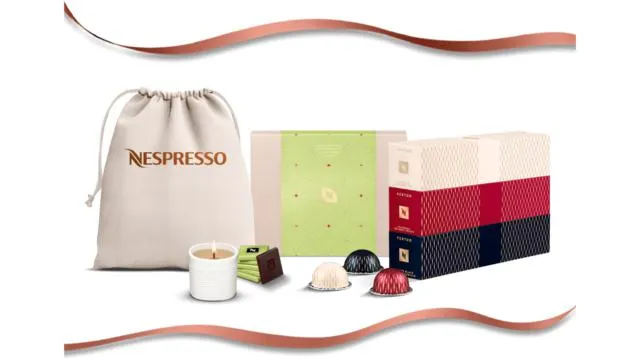 Kit presente Festive Vertuo com Vela & Chocolate