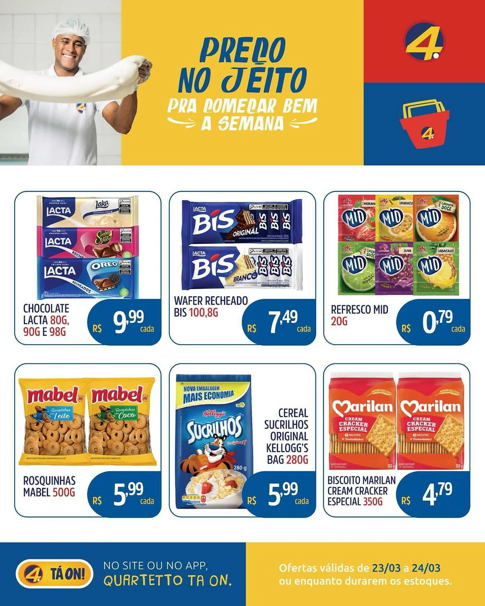 Encarte de Catálogo Quartetto Supermercados 23 de março até 24 de março 2026 - Pagina 1