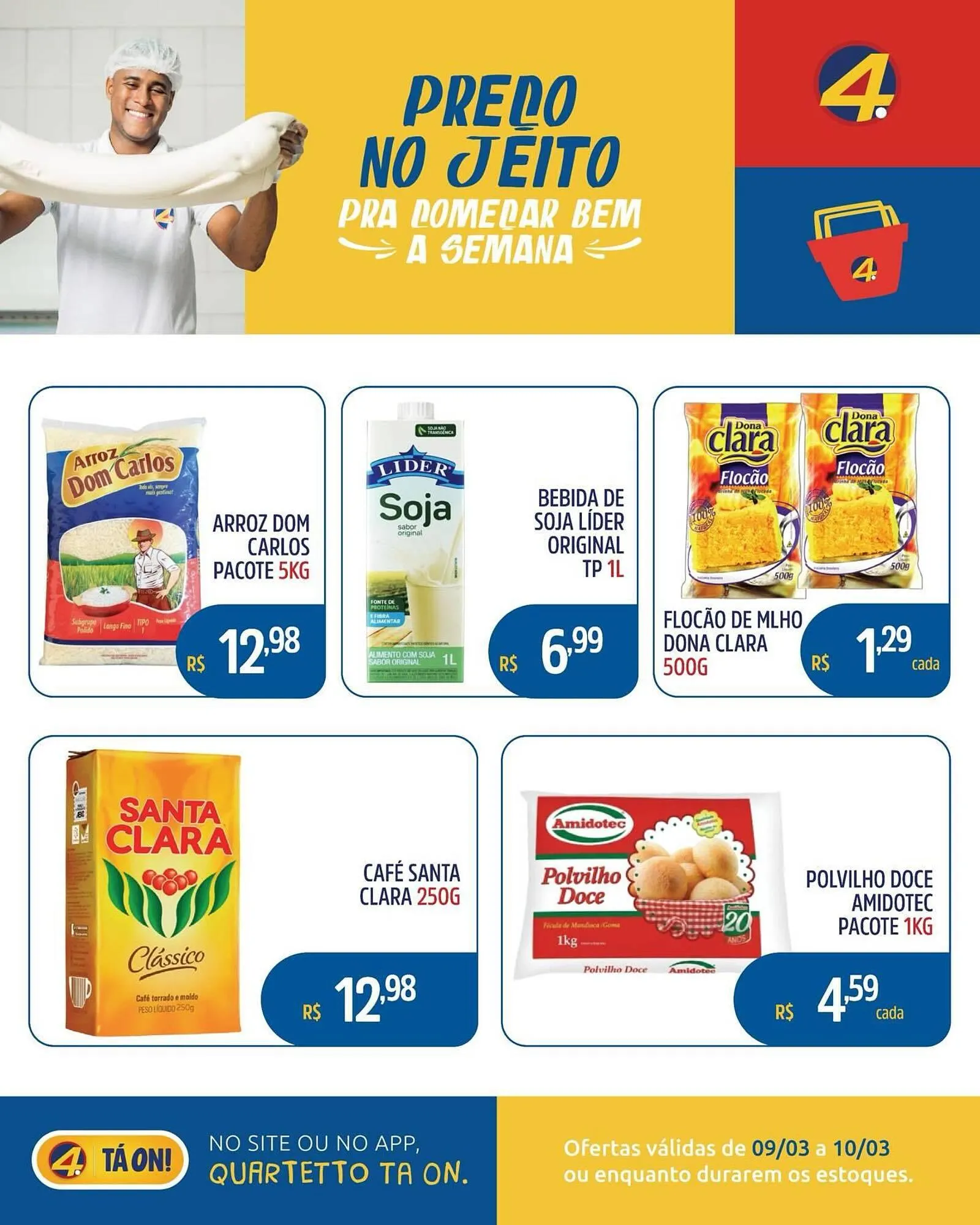 Encarte de Catálogo Quartetto Supermercados 9 de março até 10 de março 2026 - Pagina 1