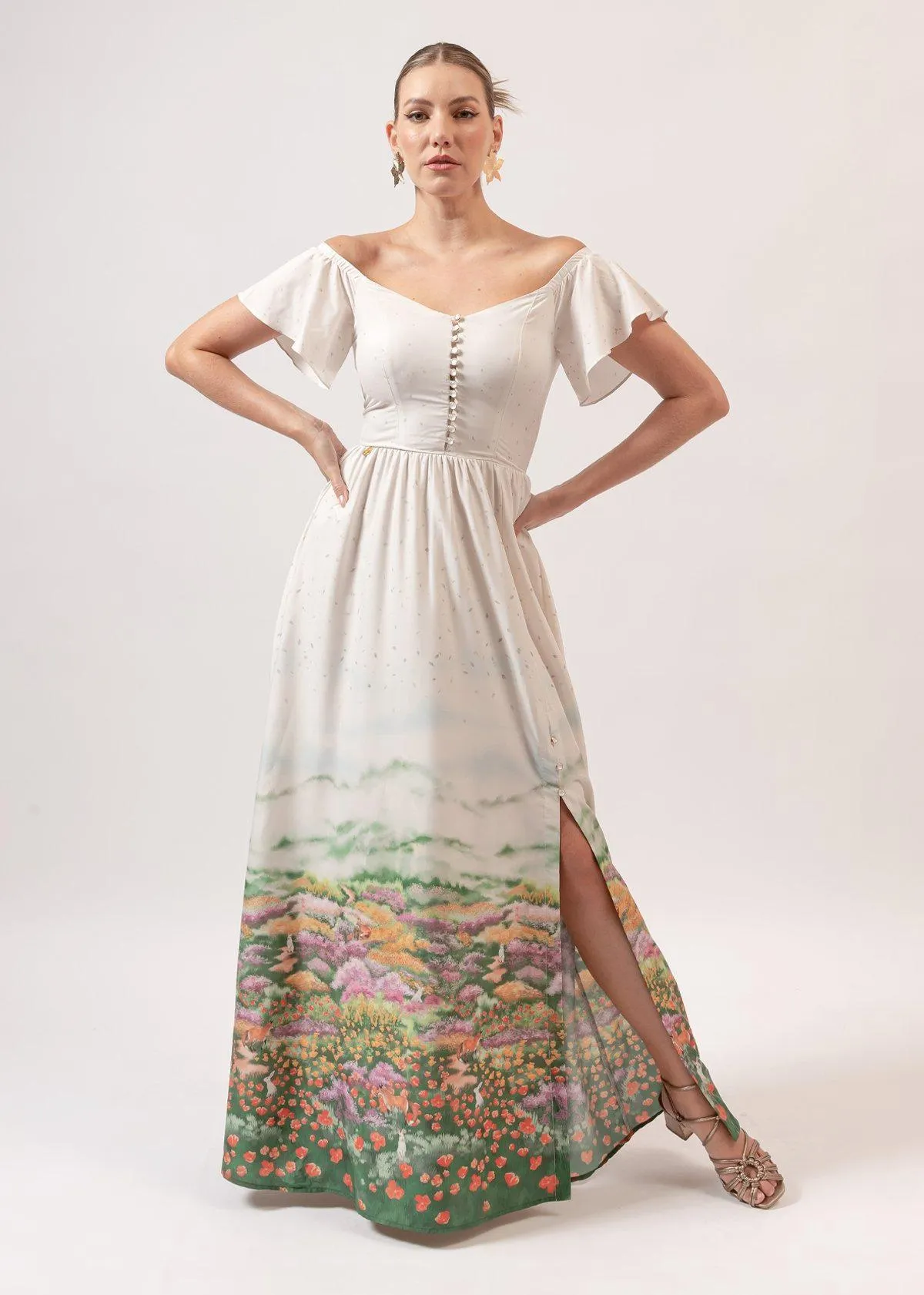 Vestido Longo Camponesa