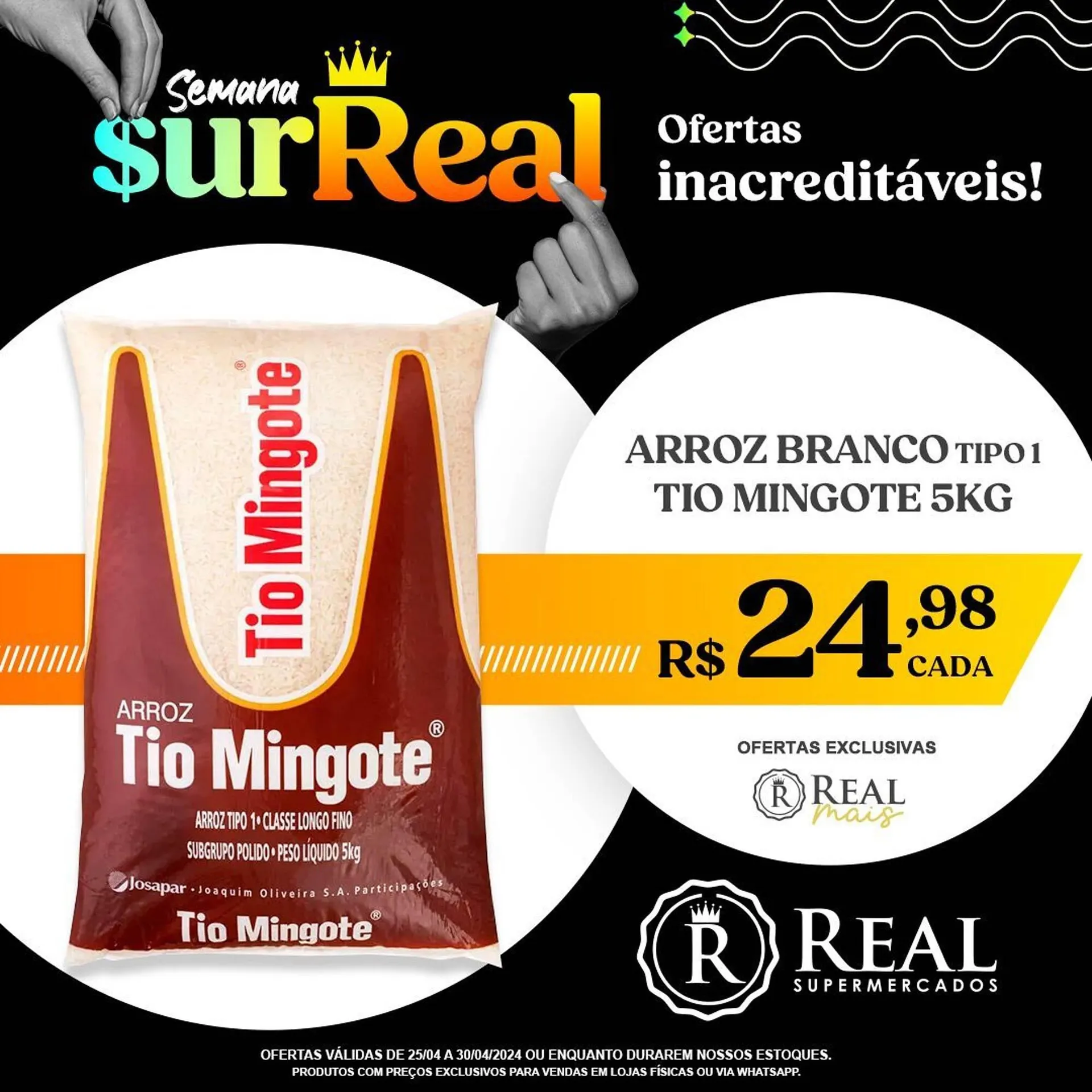 Encarte de Catálogo Supermercados Real 25 de abril até 30 de abril 2024 - Pagina 1