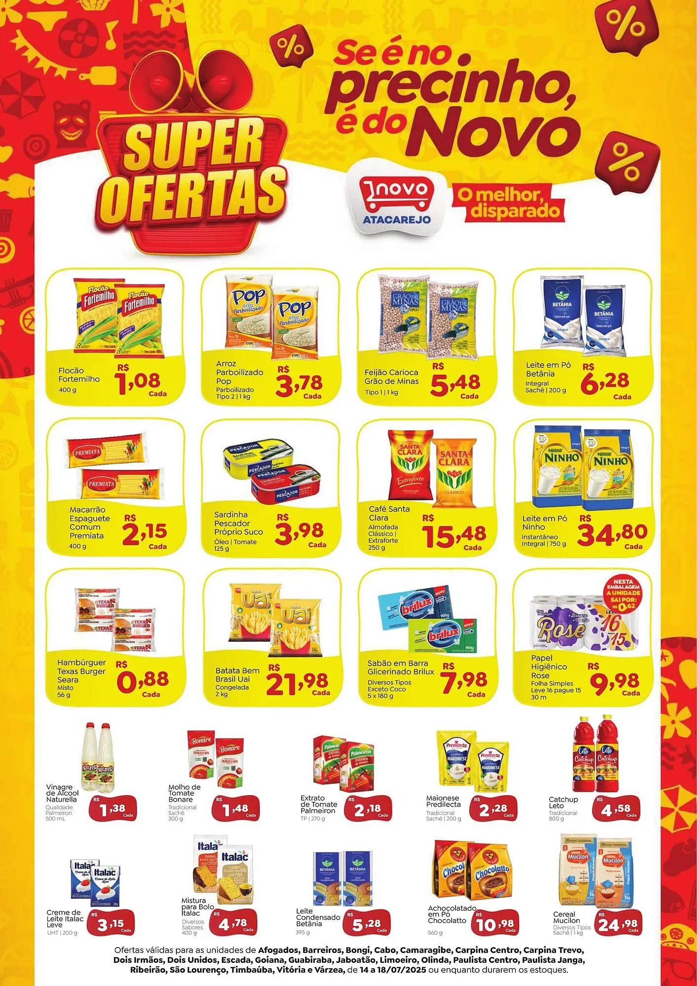 Encarte de Catálogo Novo Atacarejo 14 de julho até 18 de julho 2025 - Pagina 1