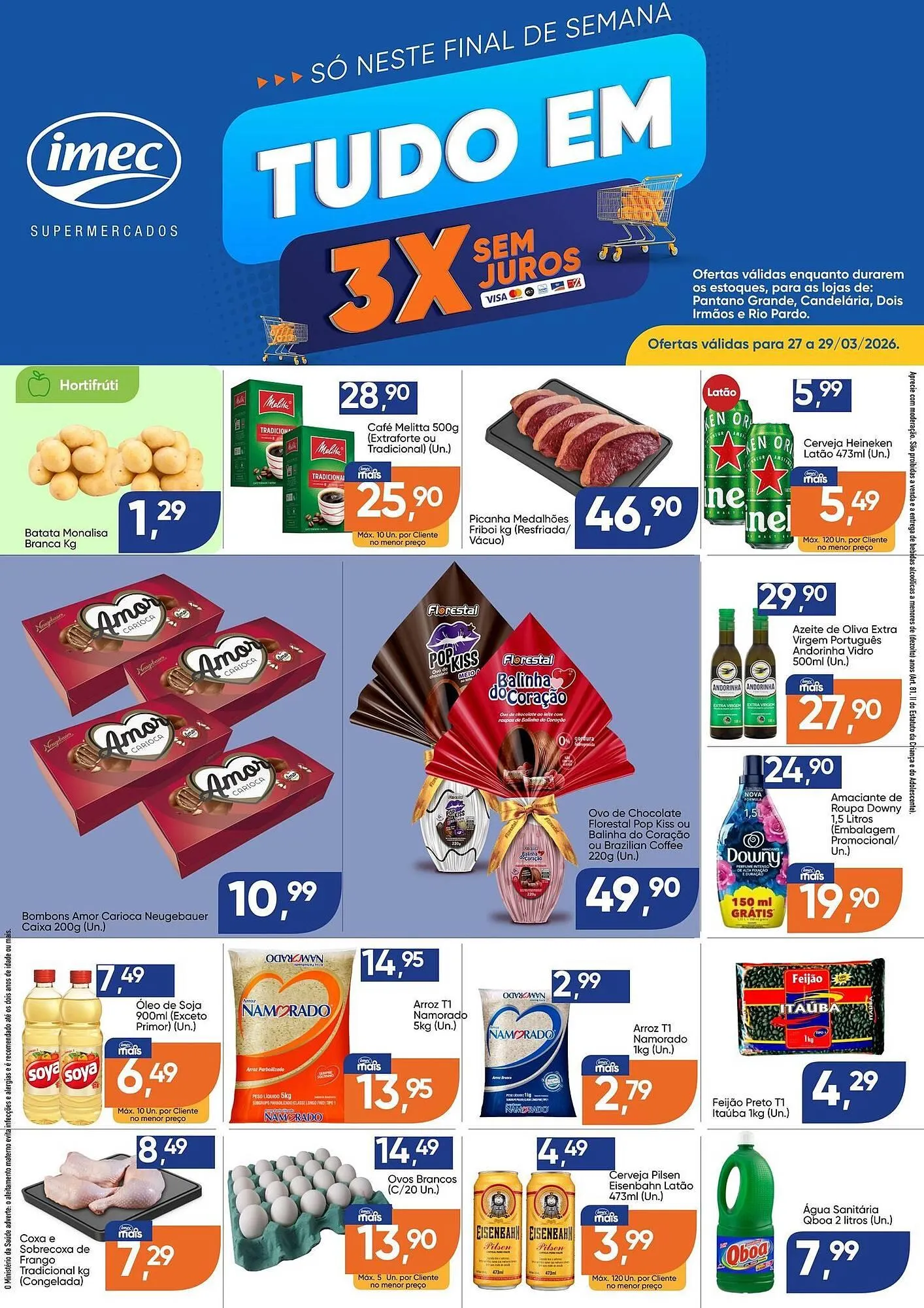 Encarte de Catálogo Imec Supermercados 26 de março até 29 de março 2026 - Pagina 1