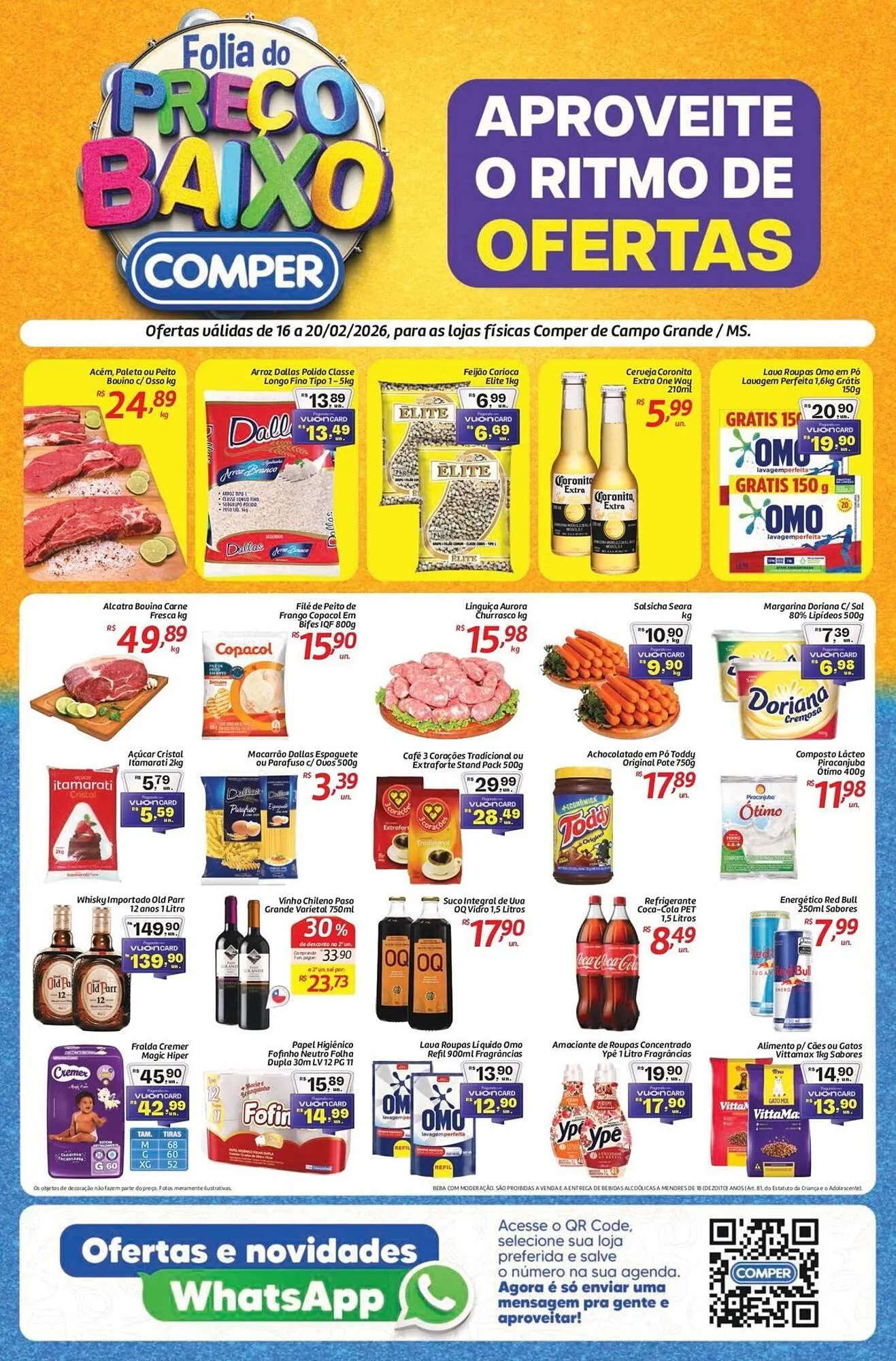 Encarte de Folheto Comper 16 de fevereiro até 20 de fevereiro 2026 - Pagina 1