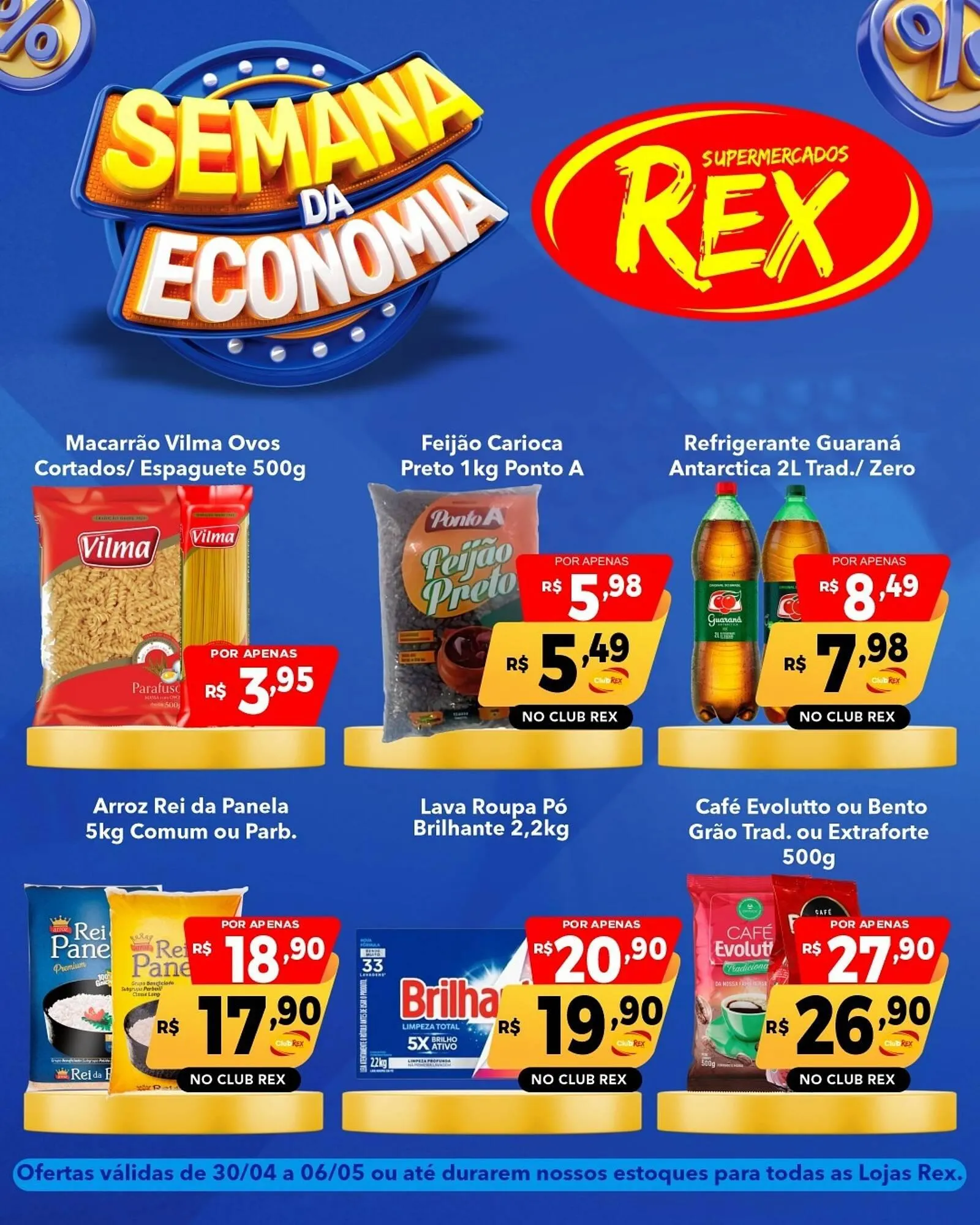 Encarte de Catálogo Supermercados Rex 1 de maio até 6 de maio 2026 - Pagina 1