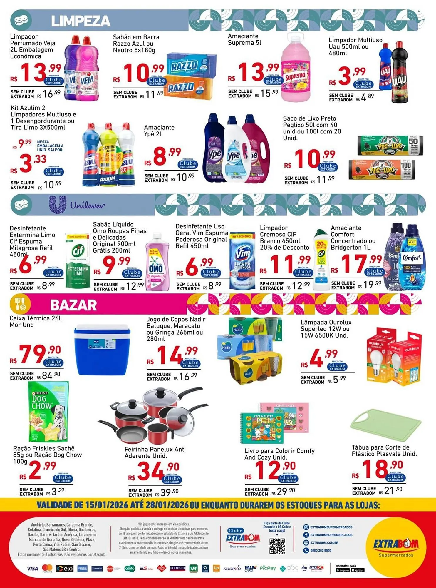 Encarte de Catálogo Extrabom Supermercados 15 de janeiro até 28 de janeiro 2026 - Pagina 12