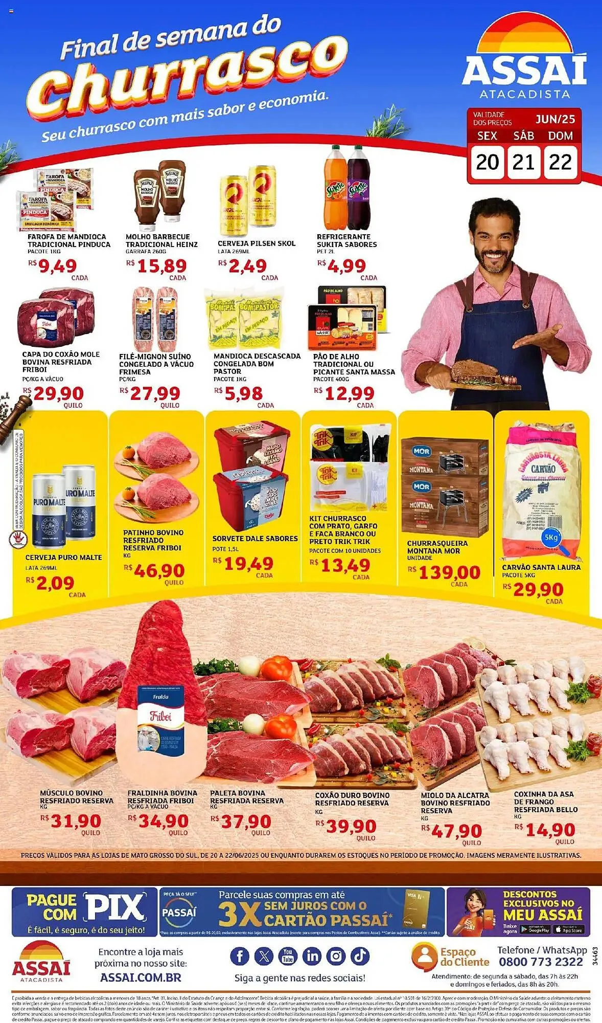 Encarte de Catálogo Assaí Atacadista 20 de junho até 22 de junho 2025 - Pagina 1