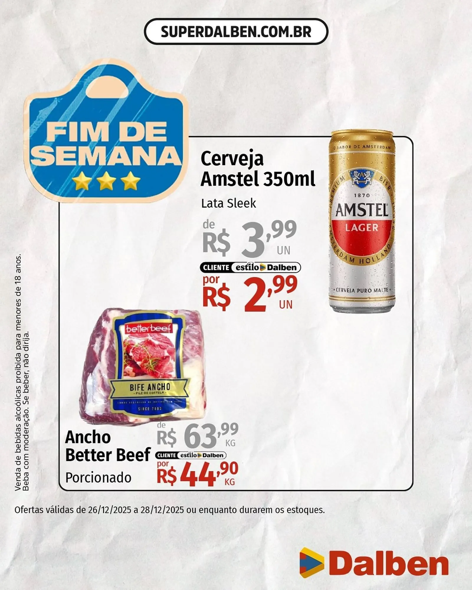 Encarte de Catálogo Supermercado Dalben 26 de dezembro até 28 de dezembro 2025 - Pagina 1