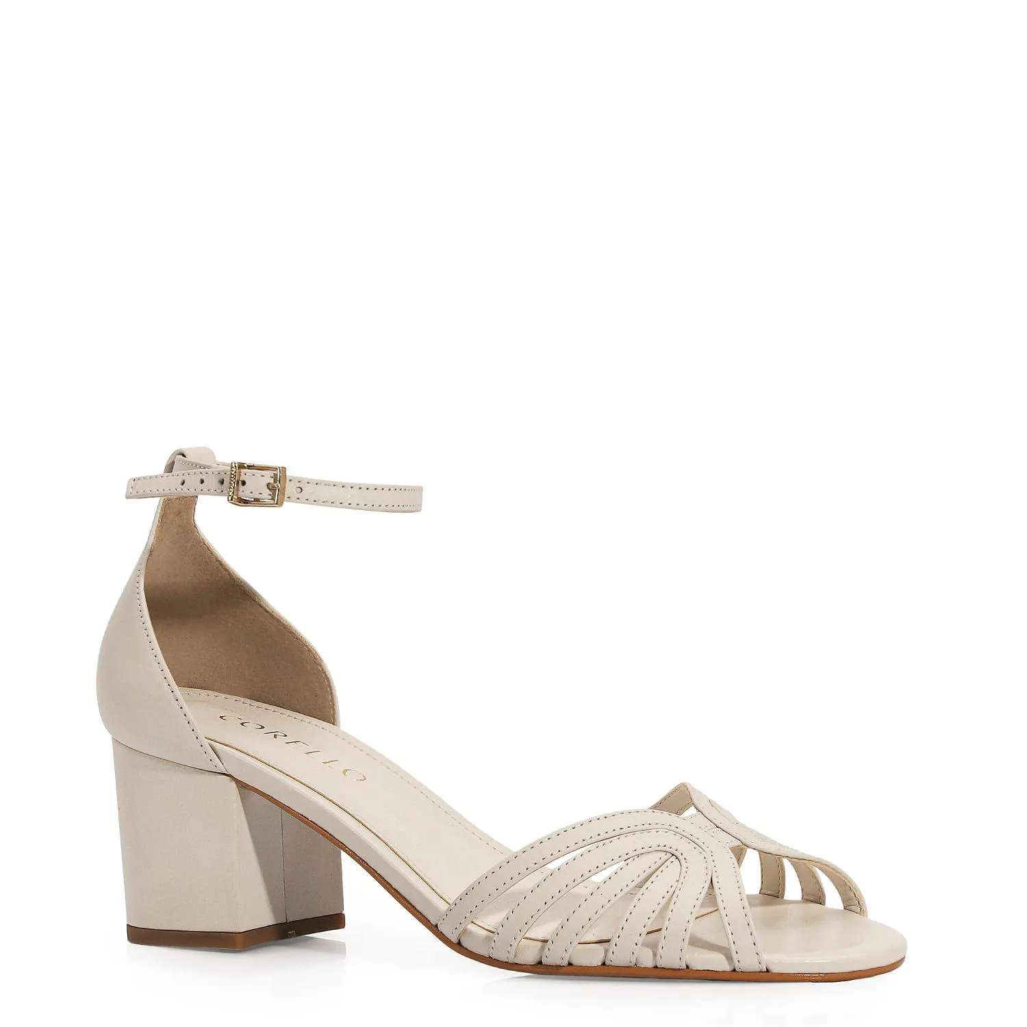 Sandália Couro Off White