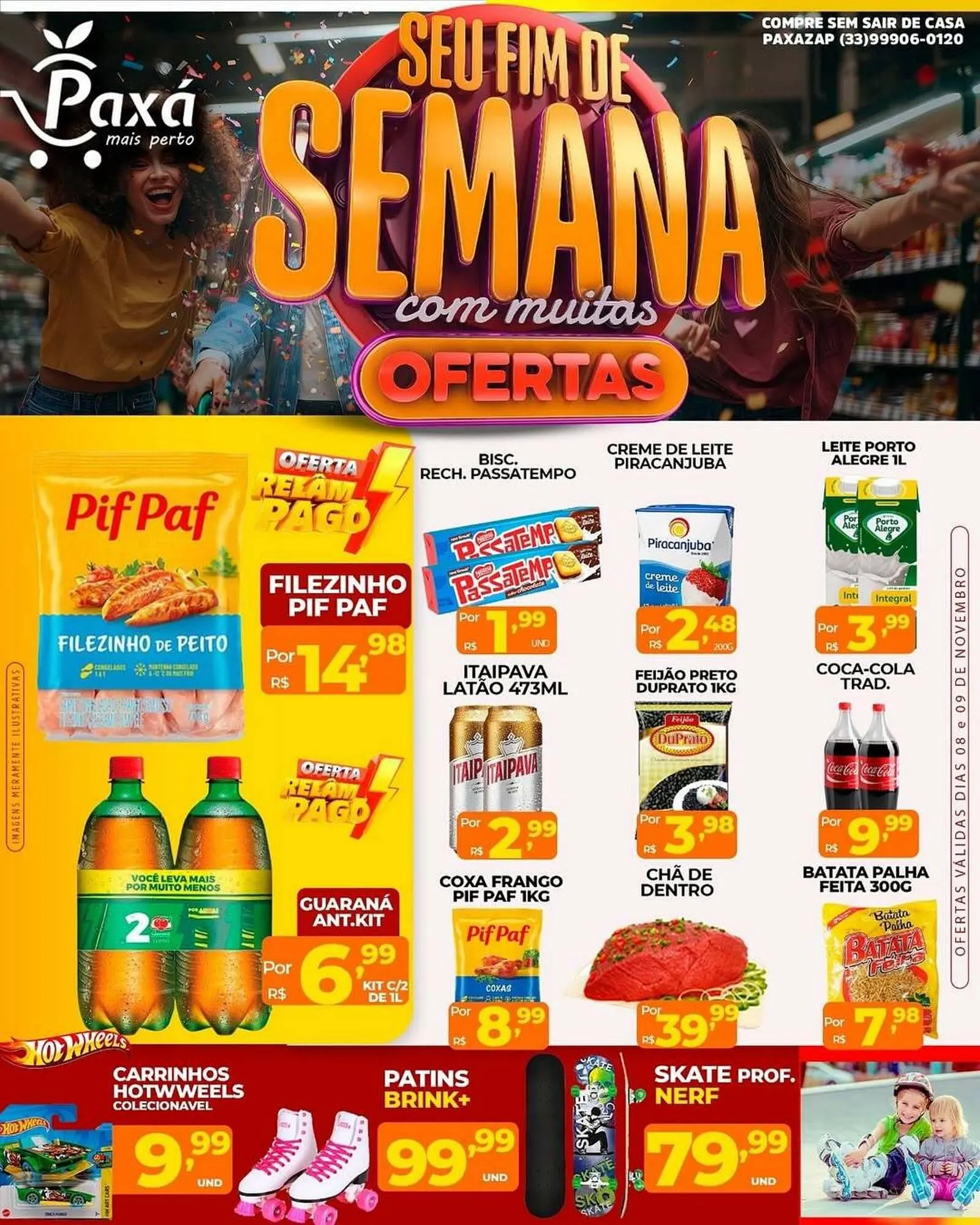Encarte de Catálogo Paxá Supermercados 8 de novembro até 9 de novembro 2025 - Pagina 1
