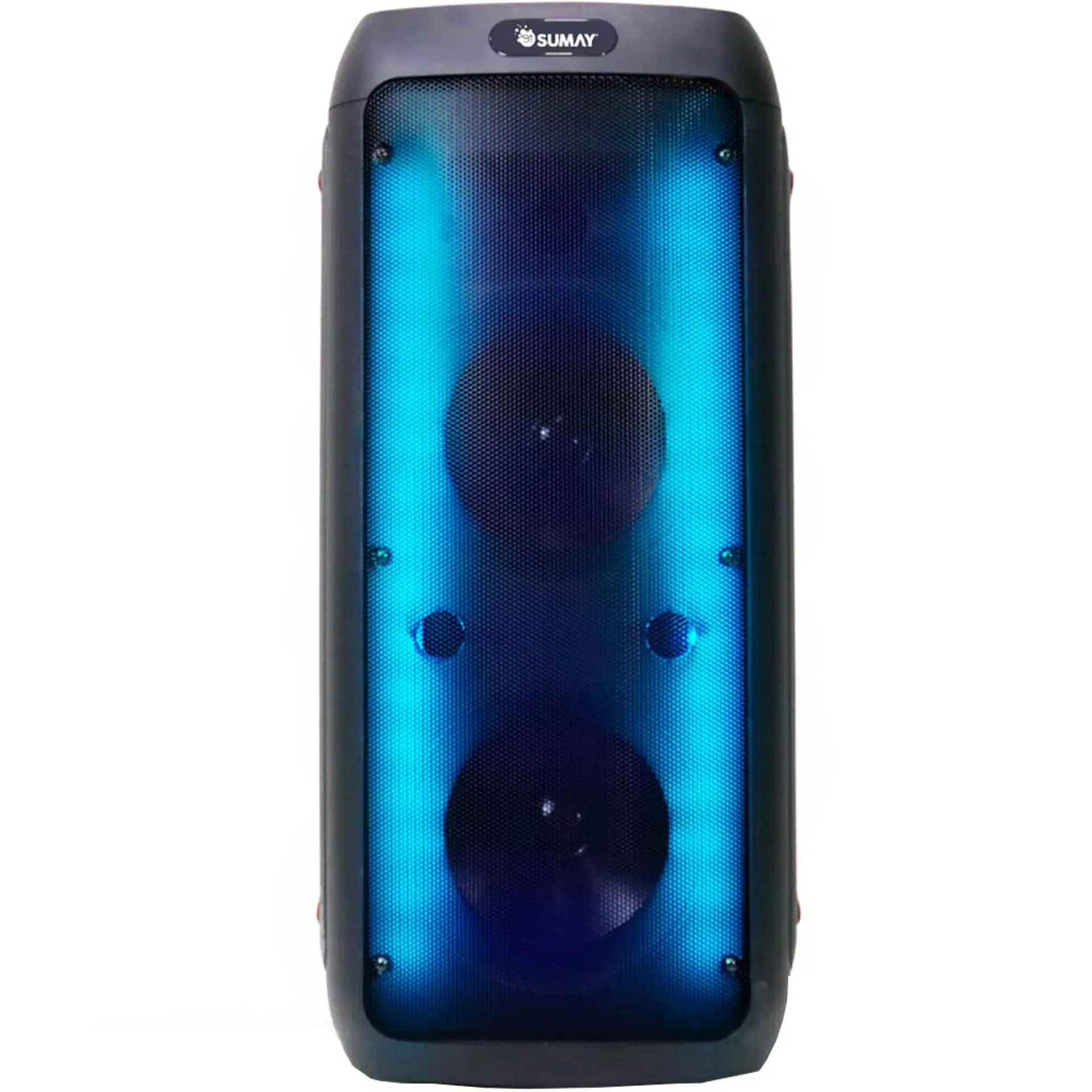 Caixa de Som Portátil Sumay Lumi Box Full LED 500W Bluetooth Controle Remoto