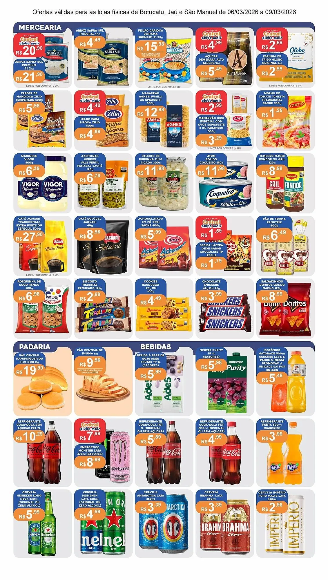 Encarte de Catálogo Central Supermercados 6 de março até 9 de março 2026 - Pagina 3