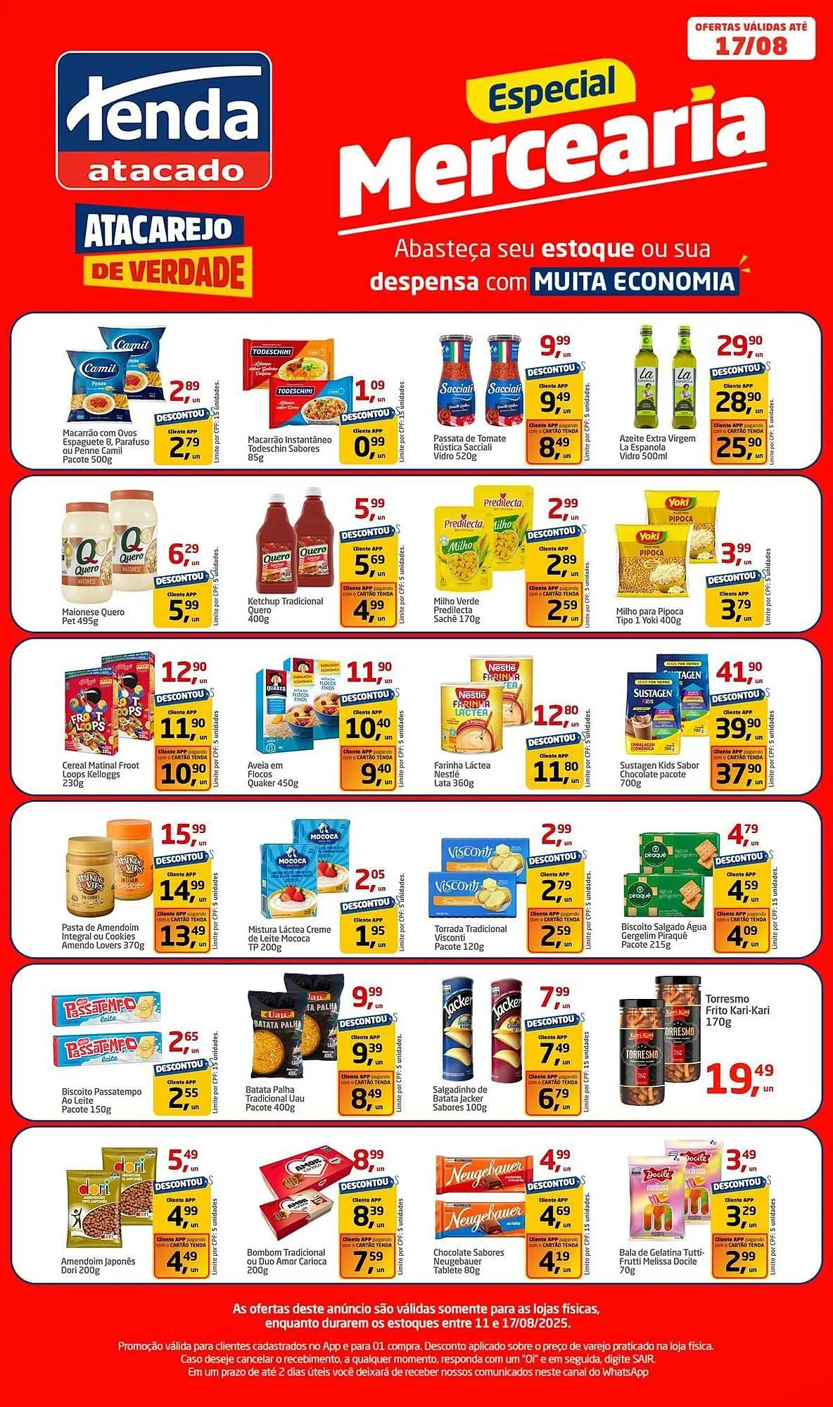 Encarte de Catálogo Tenda Atacado 11 de agosto até 17 de agosto 2025 - Pagina 1