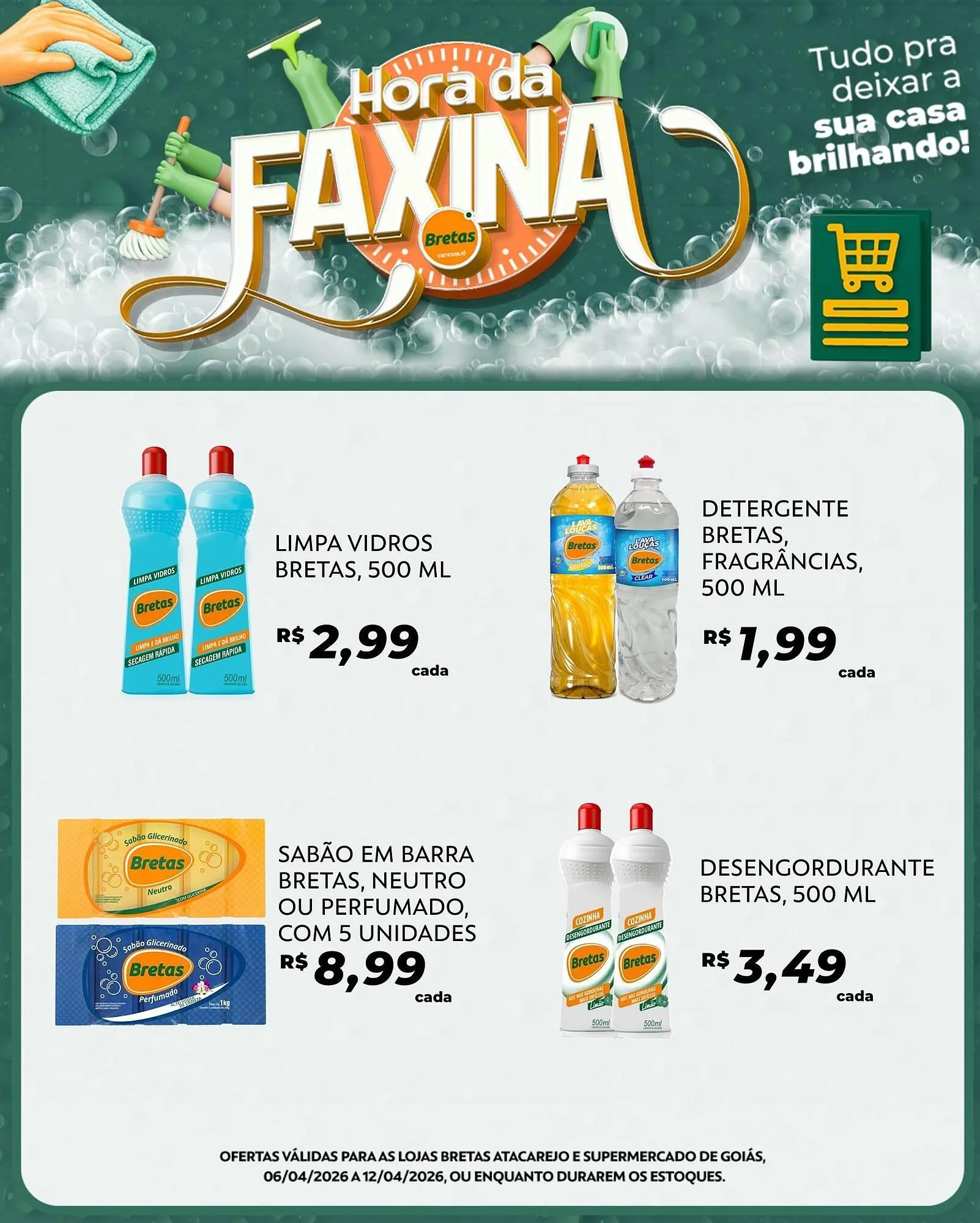 Encarte de Catálogo Supermercados Bretas 7 de abril até 12 de abril 2026 - Pagina 1