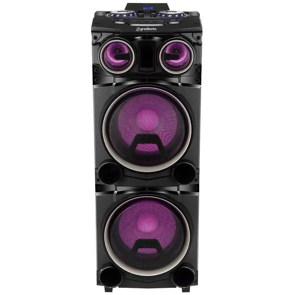 Caixa de Som Amplificada Gradiente GCA103M 1500W Bluetooth Controle Remoto