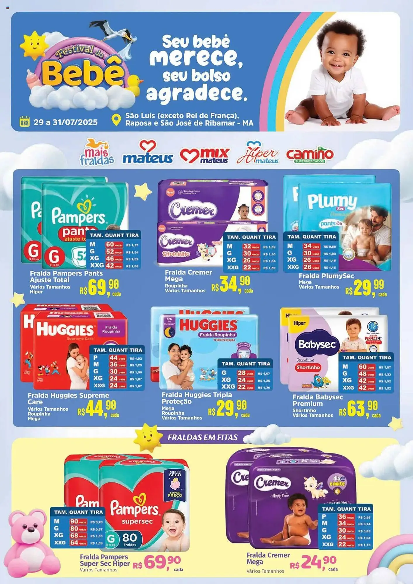 Encarte de Catálogo Supermercados Mateus 29 de julho até 31 de julho 2025 - Pagina 1
