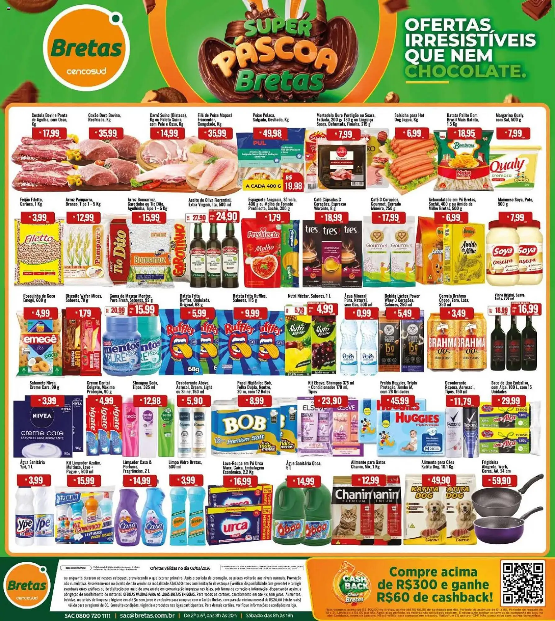Encarte de Catálogo Supermercados Bretas 2 de março até 2 de março 2026 - Pagina 1