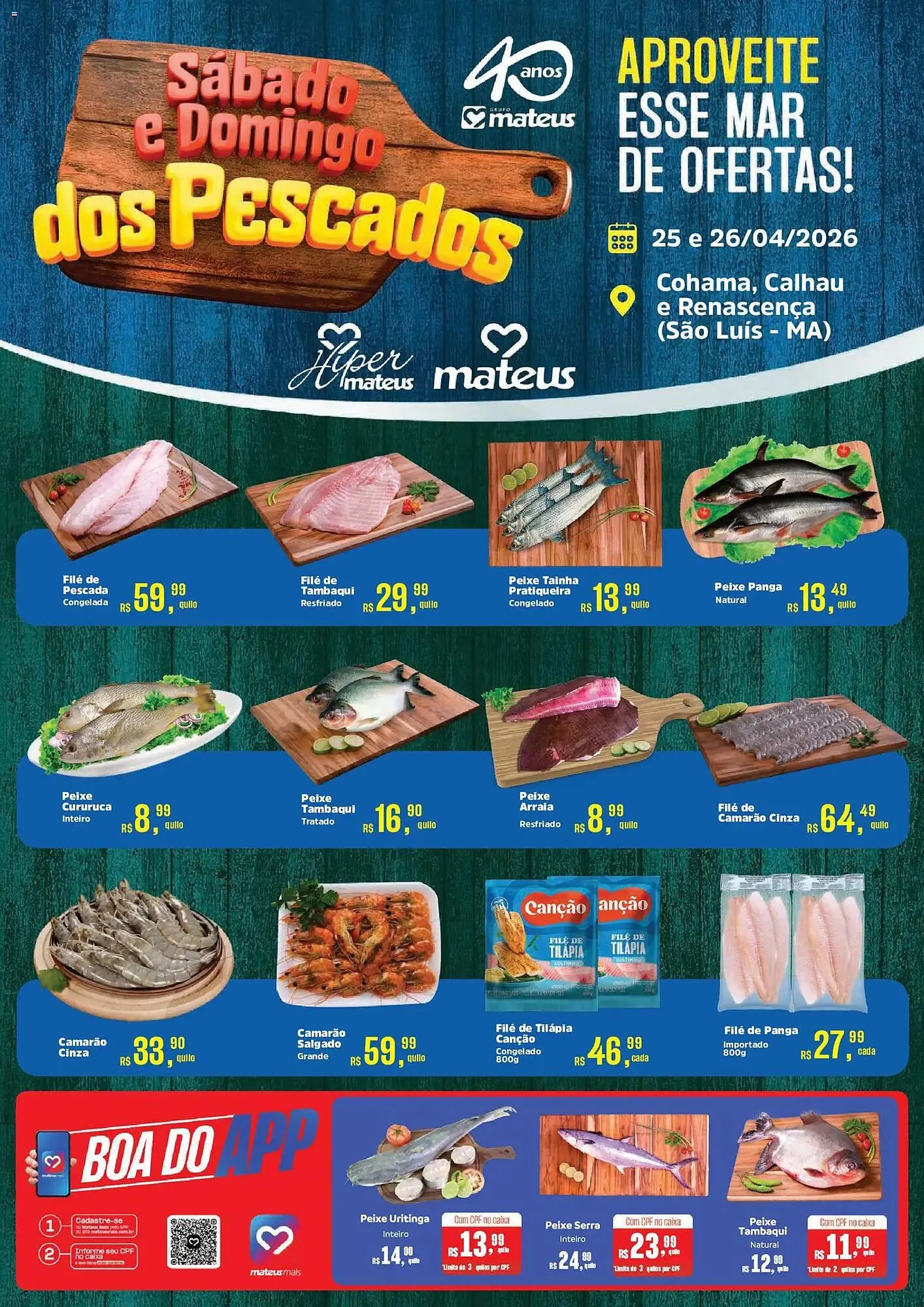 Encarte de Catálogo Supermercados Mateus 25 de abril até 26 de abril 2026 - Pagina 1