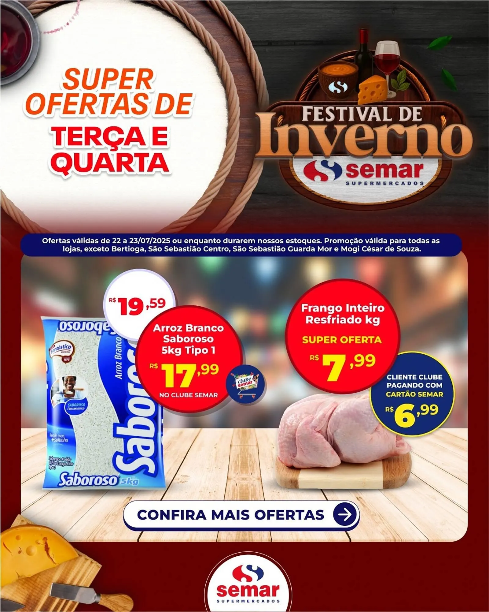 Encarte de Catálogo Semar Supermercado 22 de julho até 23 de julho 2025 - Pagina 1