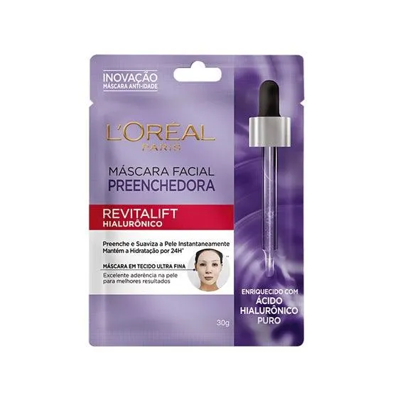 Máscara Facial L'Oréal Paris Revitalift Hialurônico Preenchedora 30g