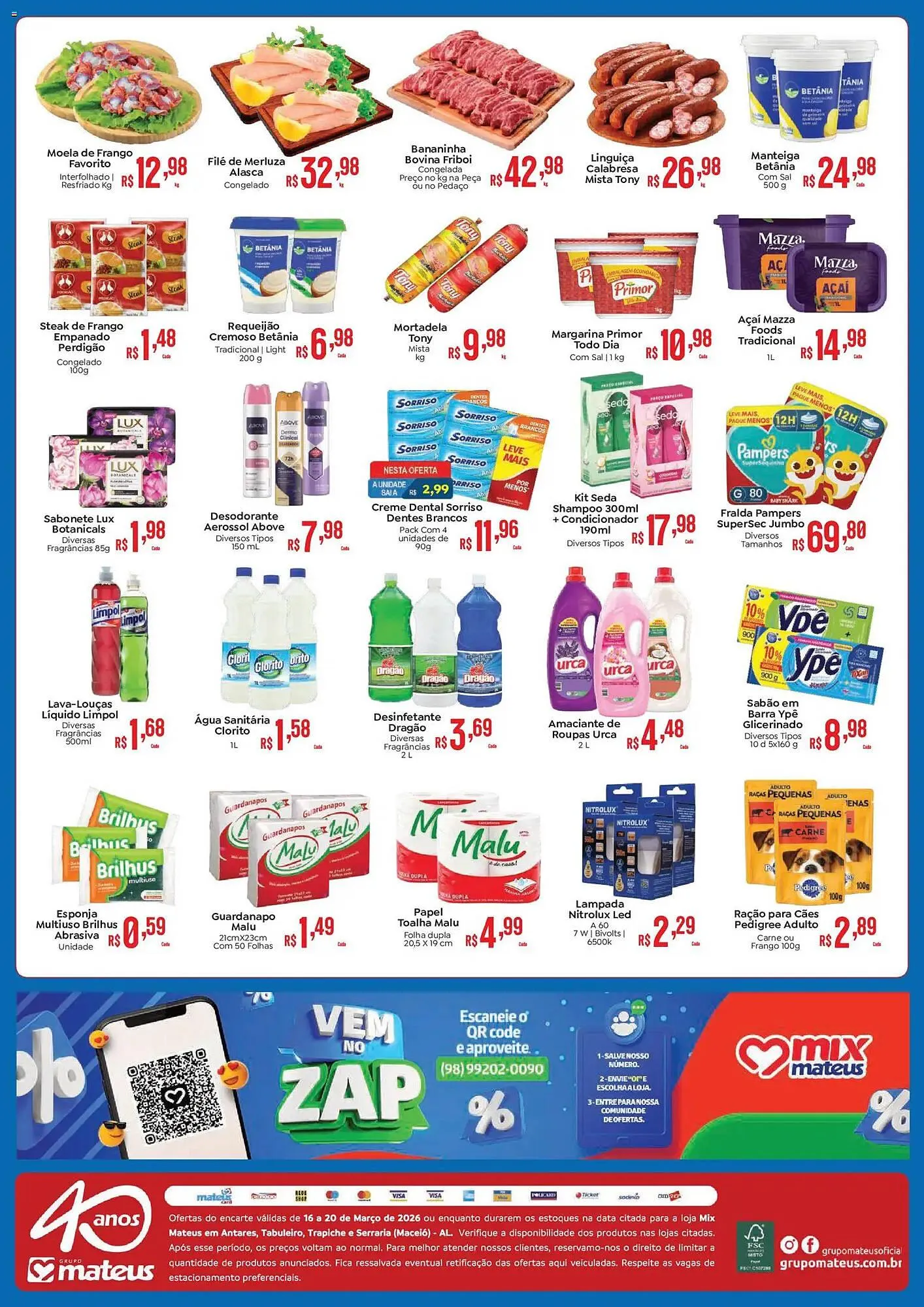 Encarte de Catálogo Supermercados Mateus 16 de março até 20 de março 2026 - Pagina 2