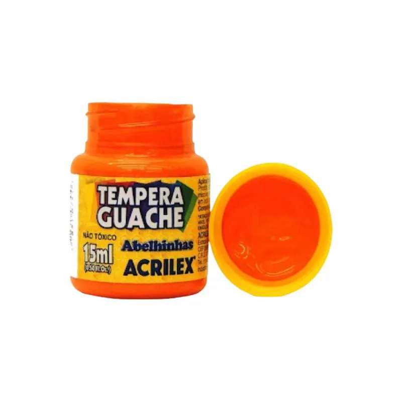 Tempera Guache Laranja 15ml - Acrilex